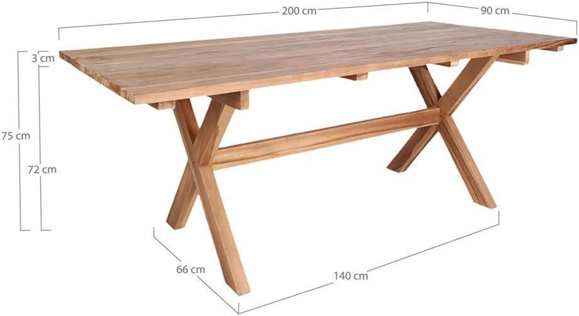 Product photograph of Dilston Teak Dining Table - 6 Seater from Choice Furniture Superstore.