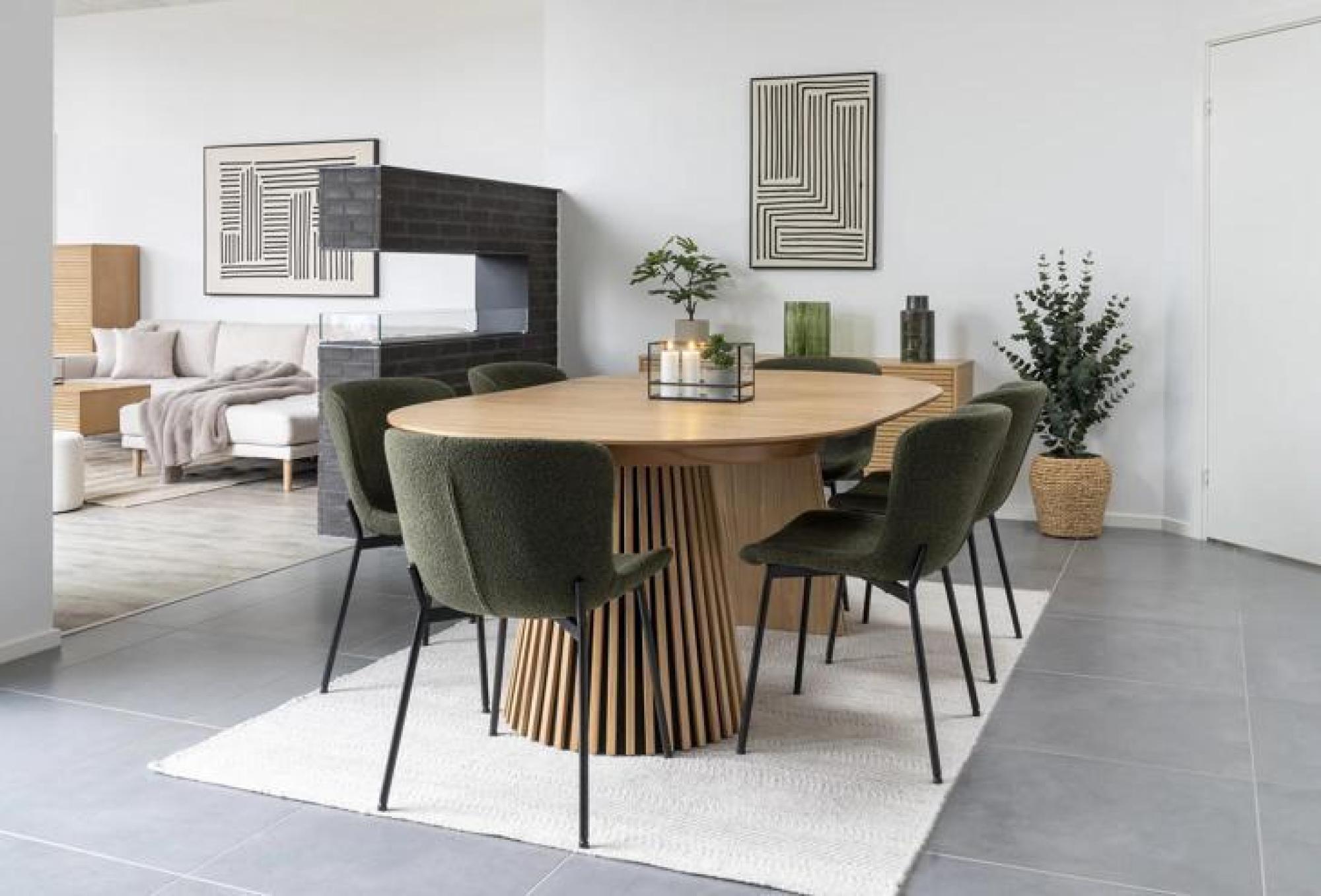 Product photograph of Osaka Oak Round Dining Table - 6 Seater from Choice Furniture Superstore.