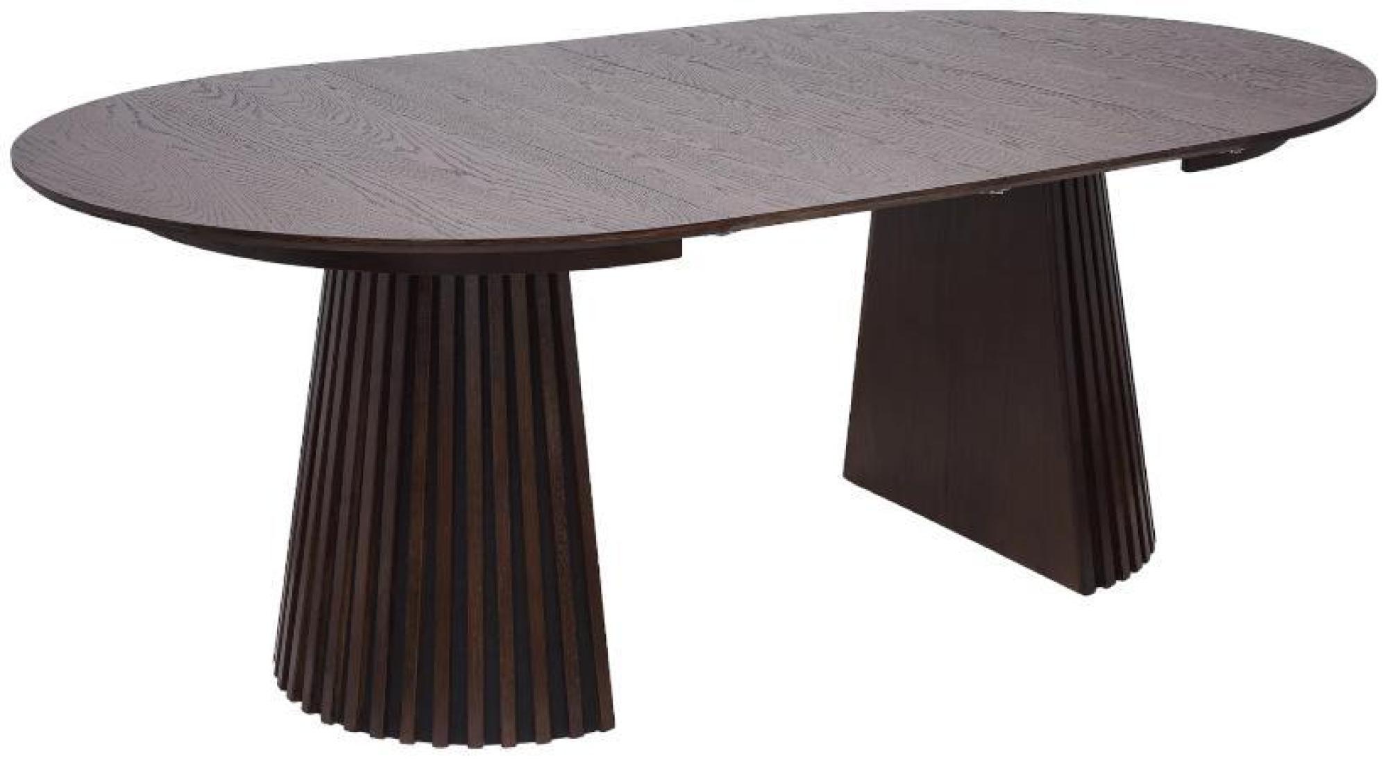 Product photograph of Osaka Smoked Round Dining Table - 6 Seater from Choice Furniture Superstore.