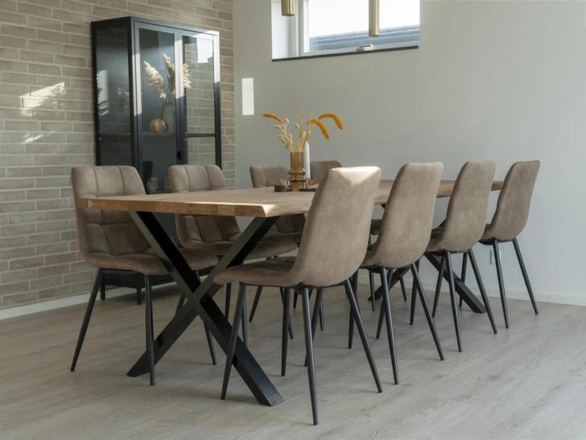 Product photograph of Toulon Rectangular 8 Seater Dining Table - Comes In Natural And Smoked Options from Choice Furniture Superstore.