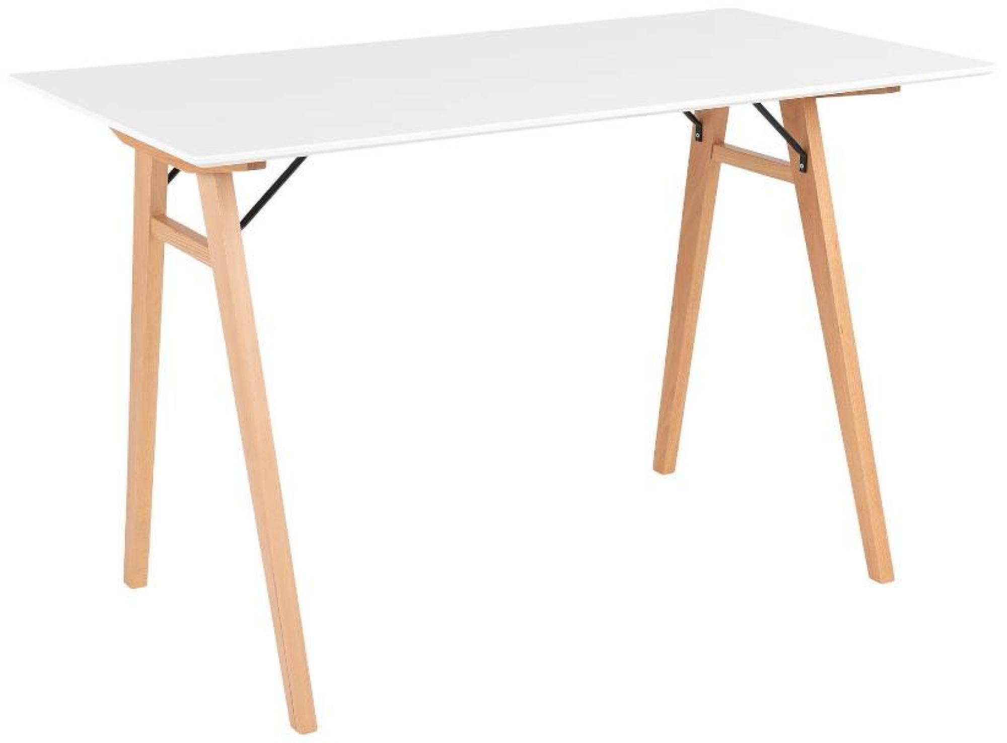 Product photograph of Vojens Rubberwood Desk - Comes In White And Black Options from Choice Furniture Superstore.