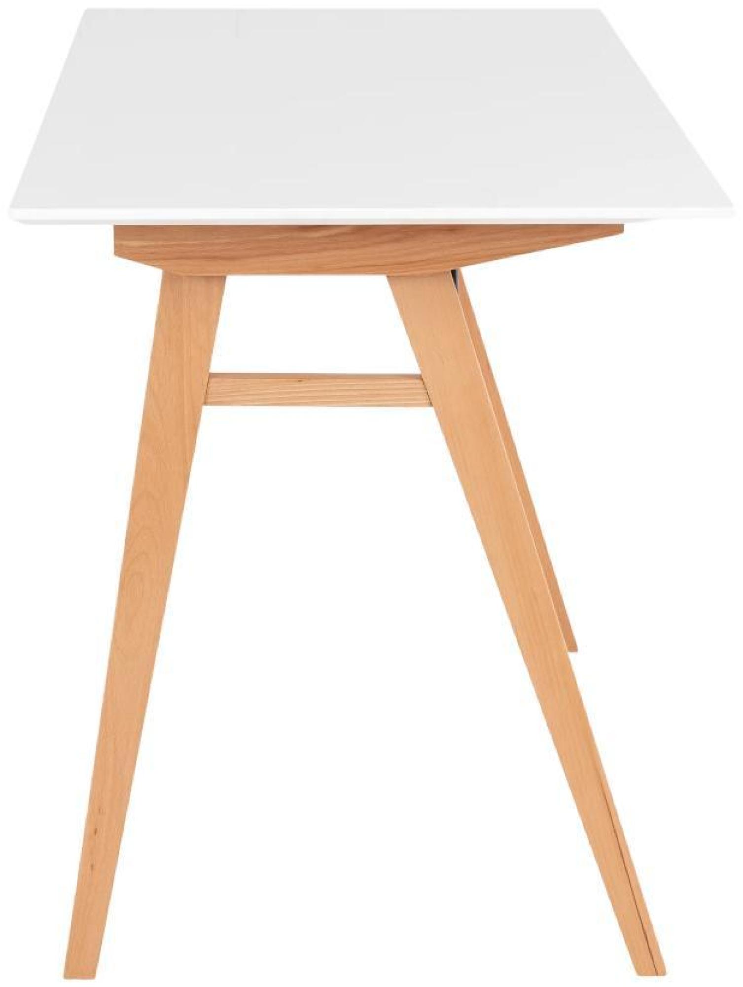 Product photograph of Vojens Rubberwood Desk - Comes In White And Black Options from Choice Furniture Superstore.