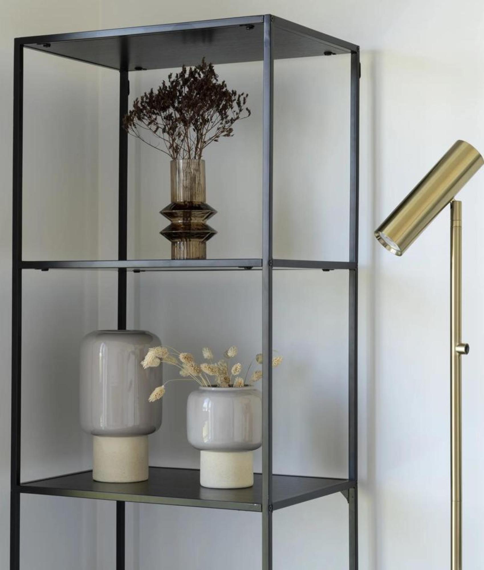 Product photograph of Paris Brass Steel Floor Lamp from Choice Furniture Superstore.