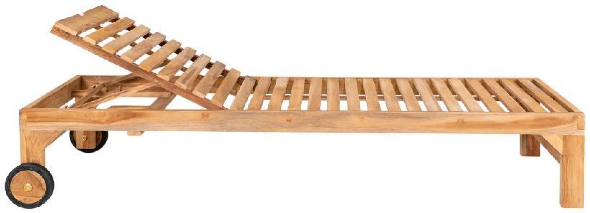 Product photograph of Grantow Natural Teak Sunlounger from Choice Furniture Superstore.
