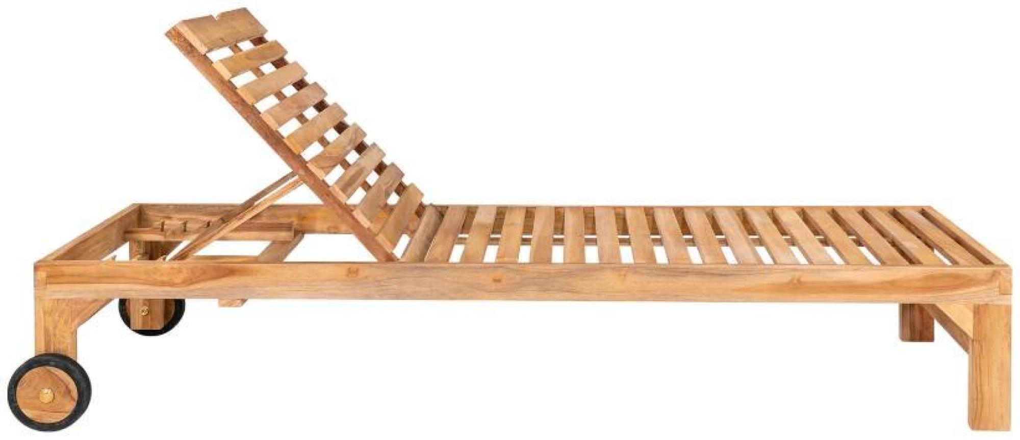 Product photograph of Grantow Natural Teak Sunlounger from Choice Furniture Superstore.