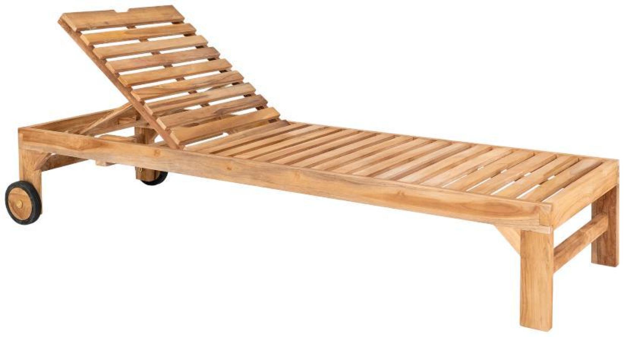 Product photograph of Grantow Natural Teak Sunlounger from Choice Furniture Superstore.
