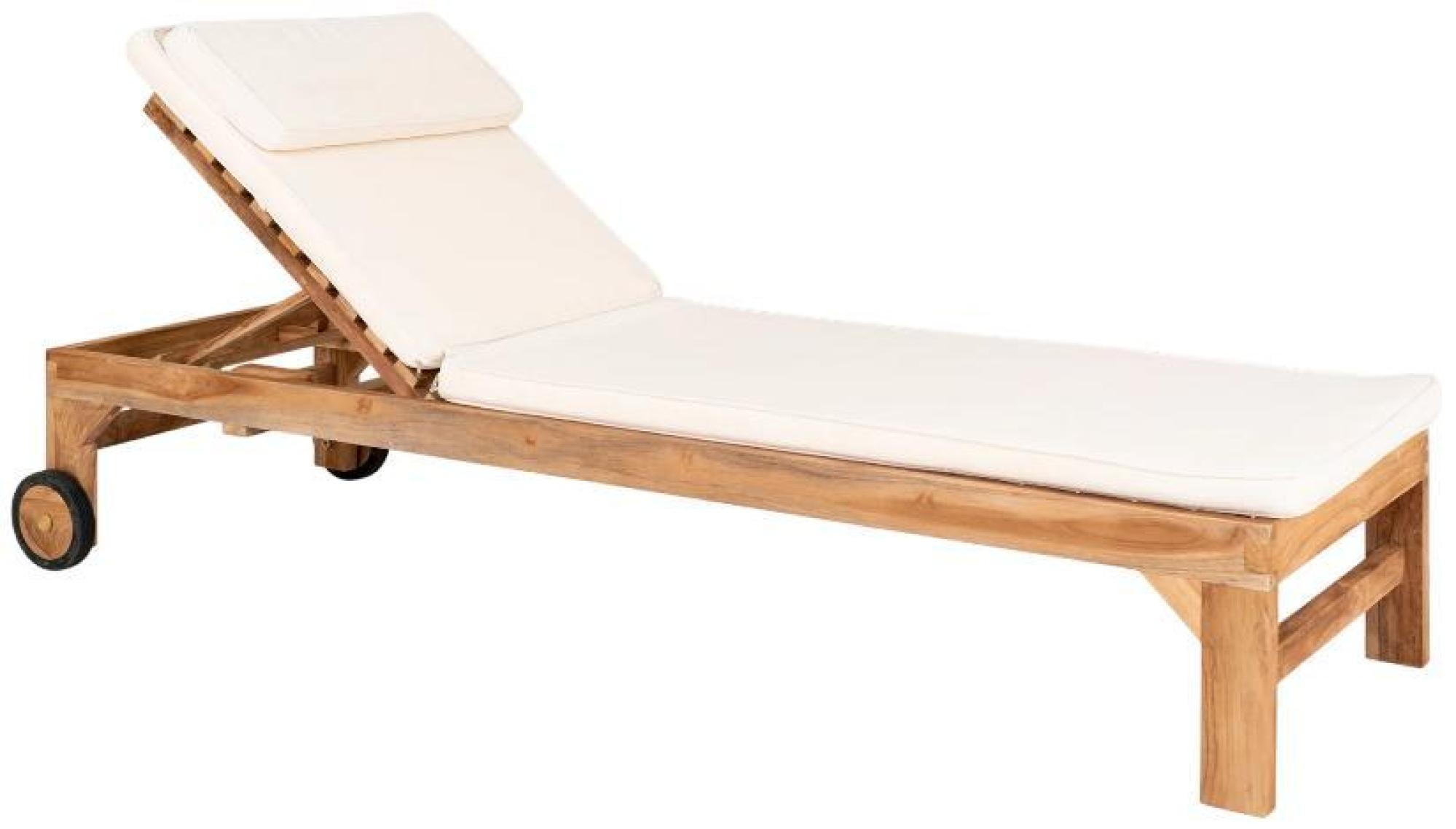 Product photograph of Grantow Natural Teak Sunlounger from Choice Furniture Superstore.