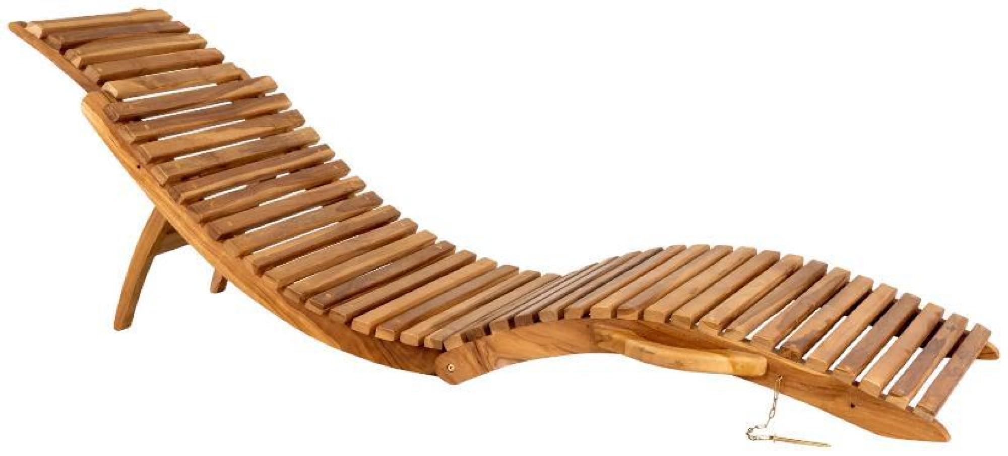 Product photograph of Kirwin Natural Teak Sunlounger from Choice Furniture Superstore.