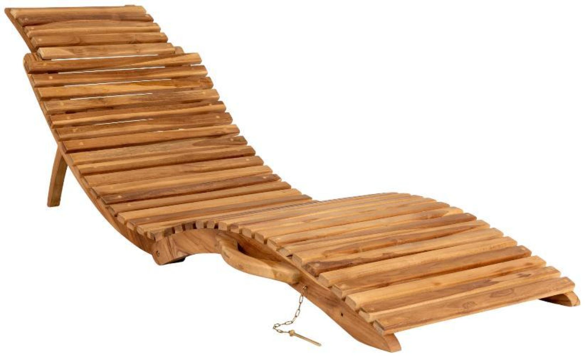Product photograph of Kirwin Natural Teak Sunlounger from Choice Furniture Superstore.