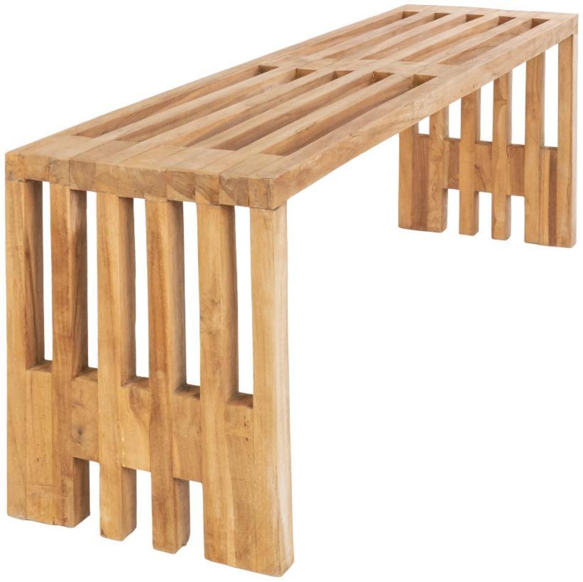 Product photograph of Benidorm Natural Teak Bench from Choice Furniture Superstore.