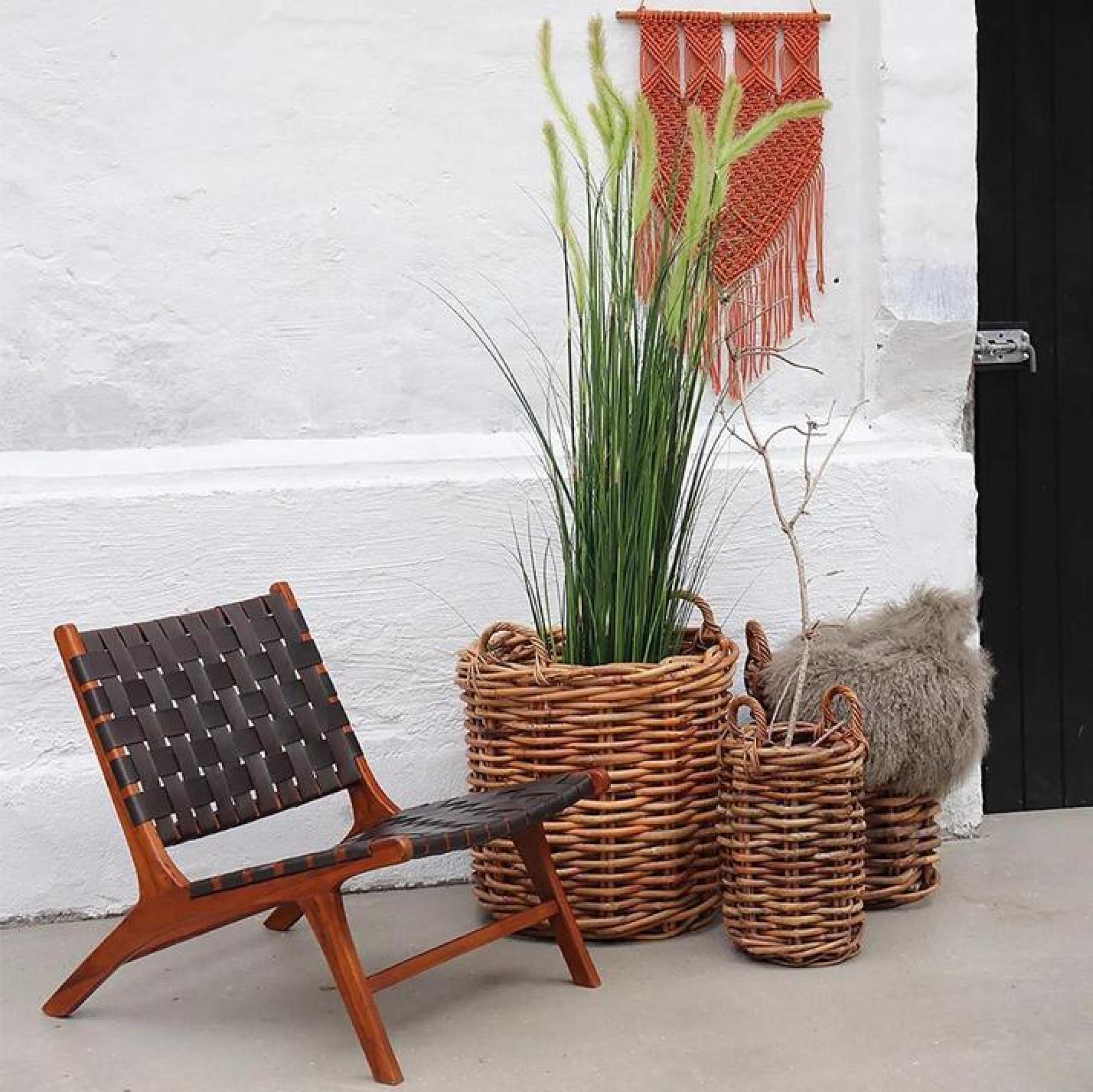 Product photograph of Burton Natural Rattan Set Of 4 Baskets from Choice Furniture Superstore.