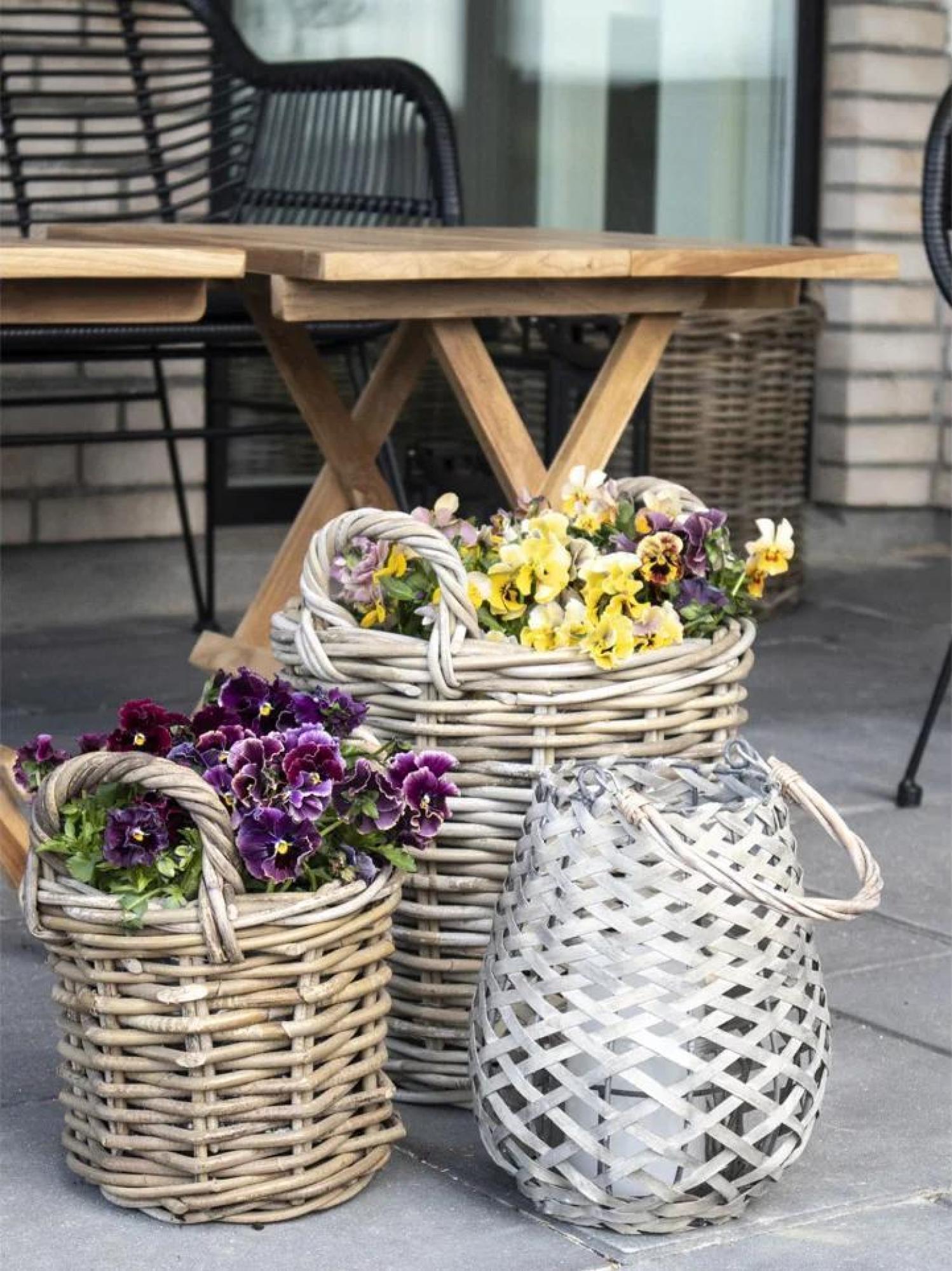 Product photograph of Caor Natural Kubu Rattan Set Of 4 Baskets from Choice Furniture Superstore.