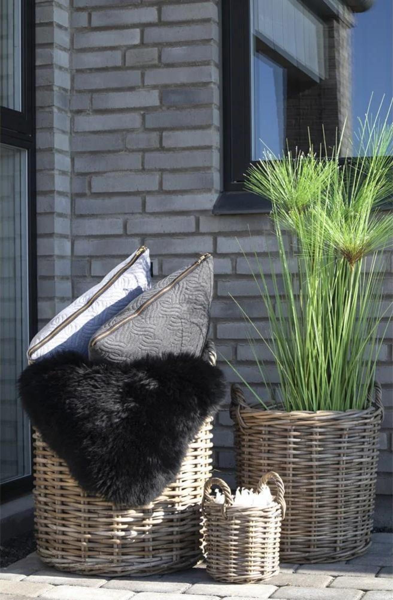 Product photograph of Caor Natural Kubu Rattan Set Of 4 Baskets from Choice Furniture Superstore.