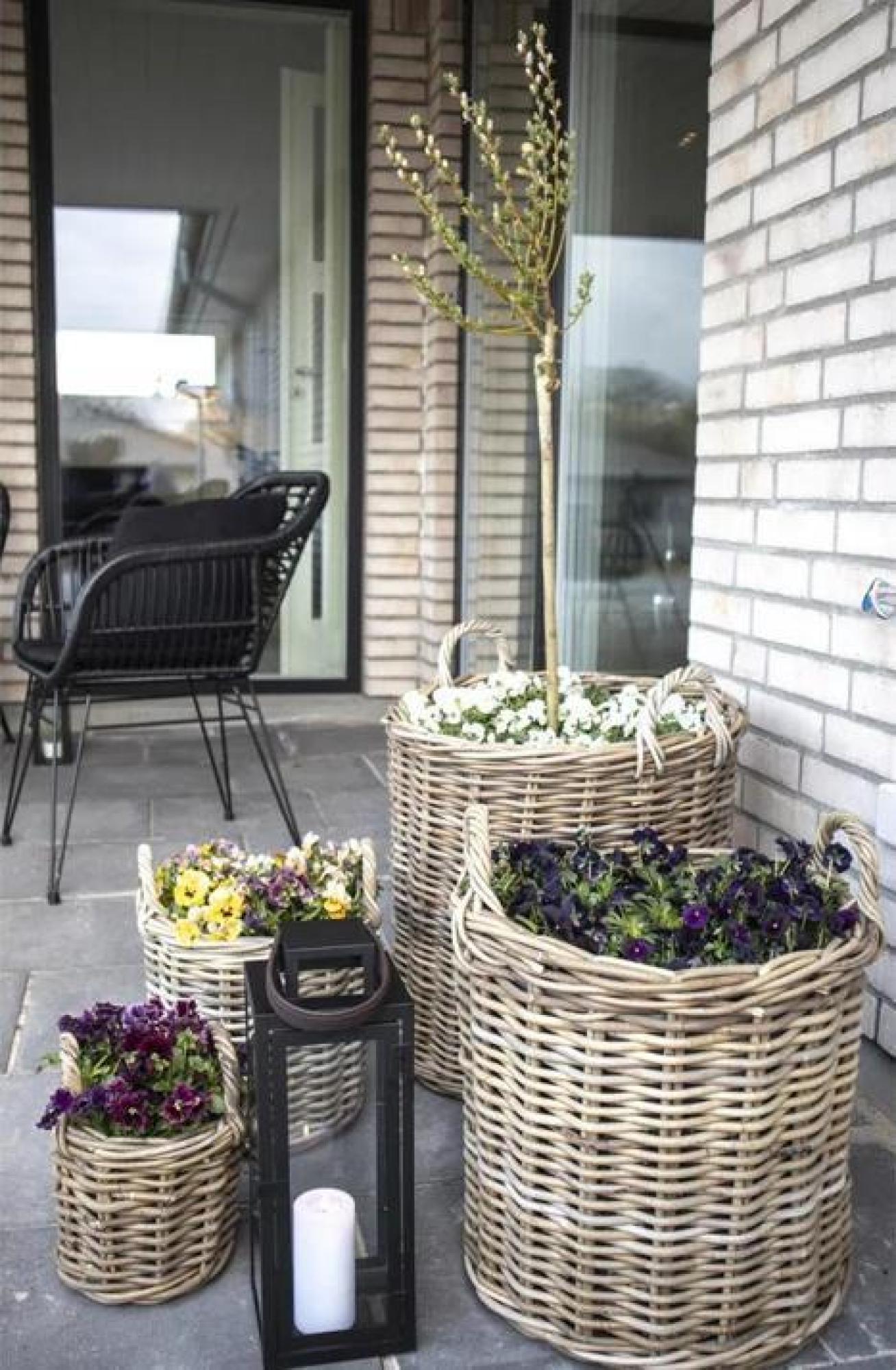 Product photograph of Caor Natural Kubu Rattan Set Of 4 Baskets from Choice Furniture Superstore.