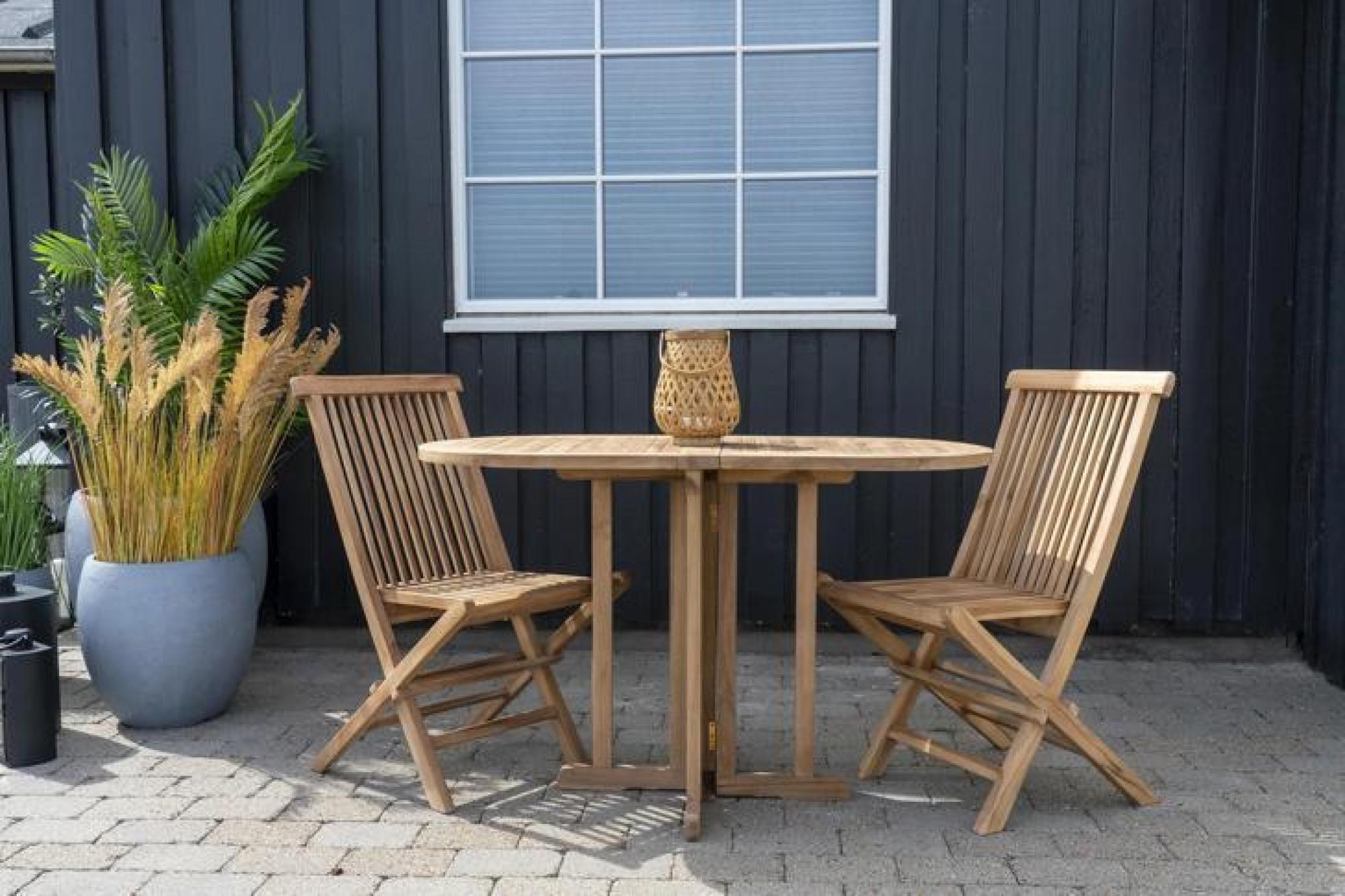 Product photograph of Huelva Natural Teak Side Table from Choice Furniture Superstore.