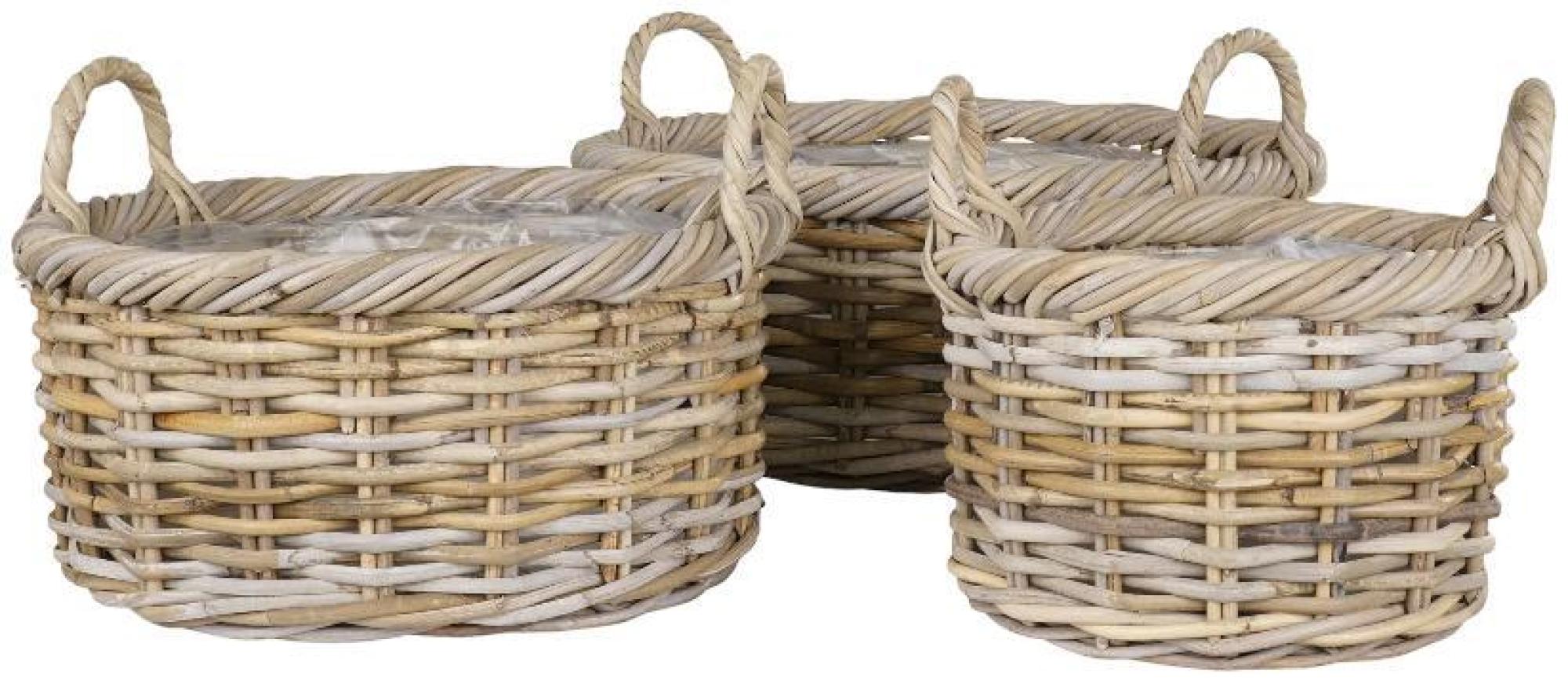 Product photograph of Kuta Kubu Rattan Set Of 3 Baskets from Choice Furniture Superstore.