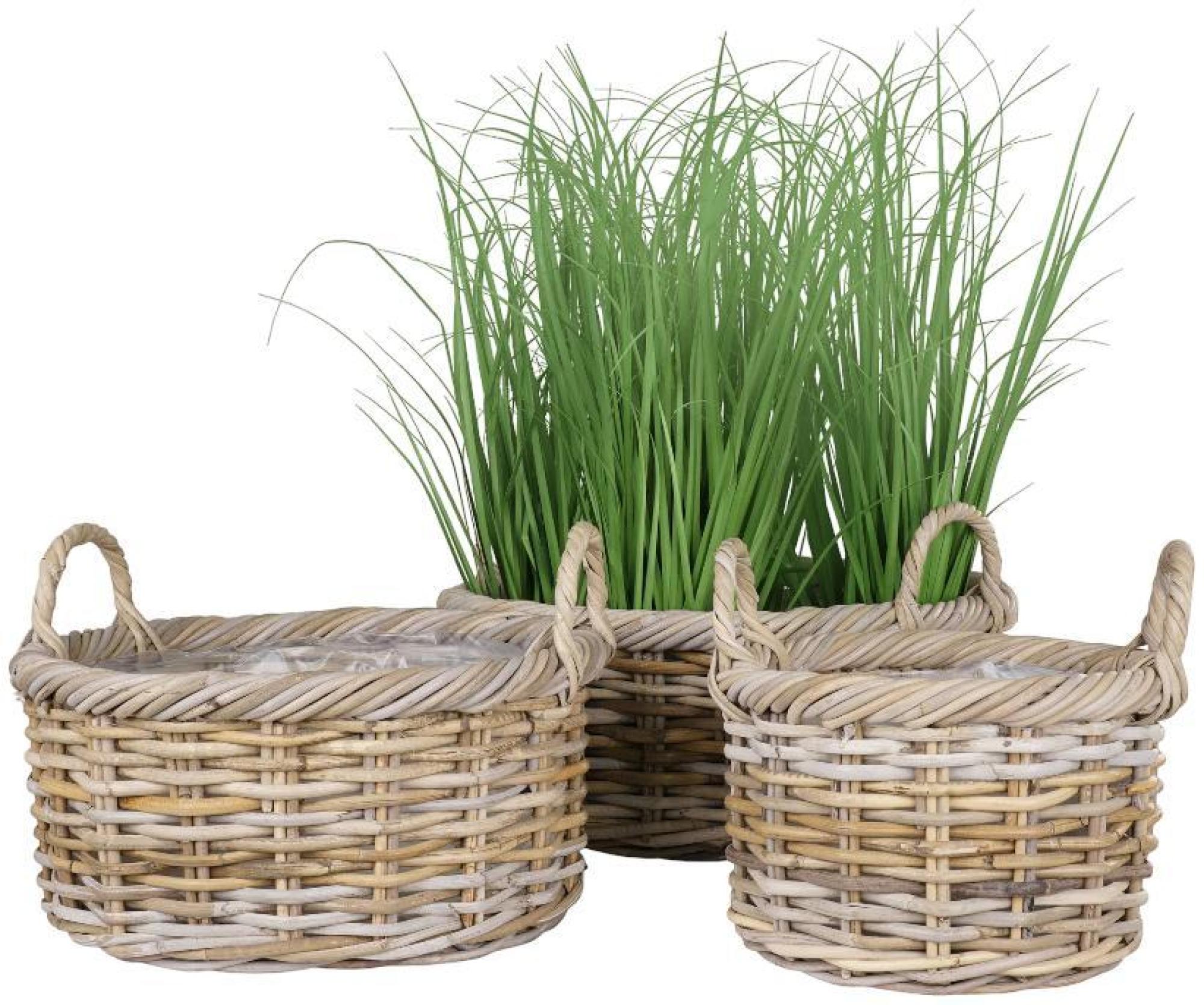 Product photograph of Kuta Kubu Rattan Set Of 3 Baskets from Choice Furniture Superstore.