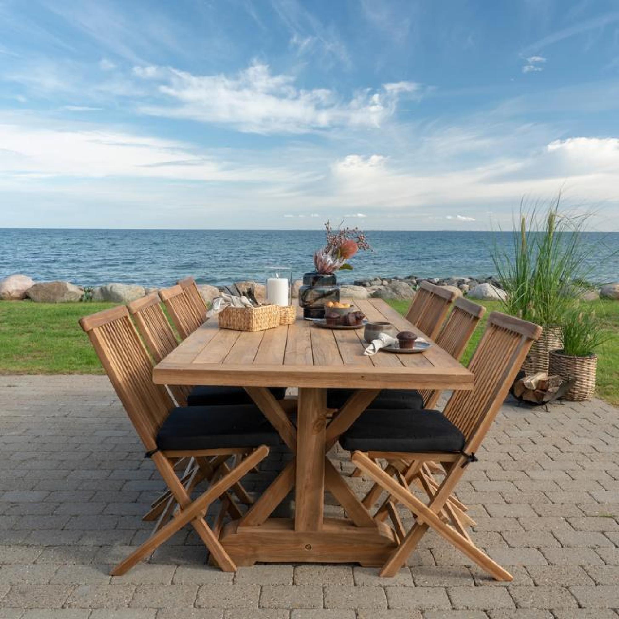 Product photograph of Naselle Natural Dining Table - 8 Seater from Choice Furniture Superstore.