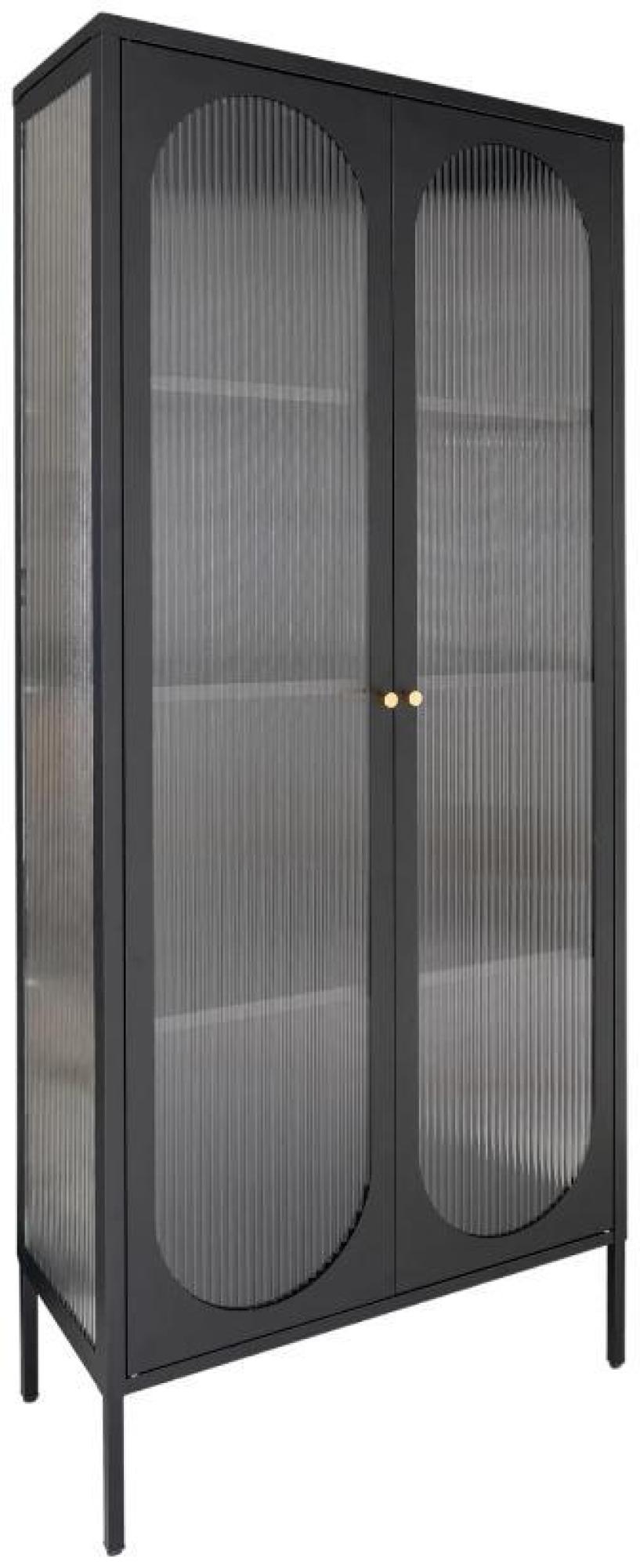 Product photograph of Adelaide Black Metal 2 Door Display Cabinet from Choice Furniture Superstore.