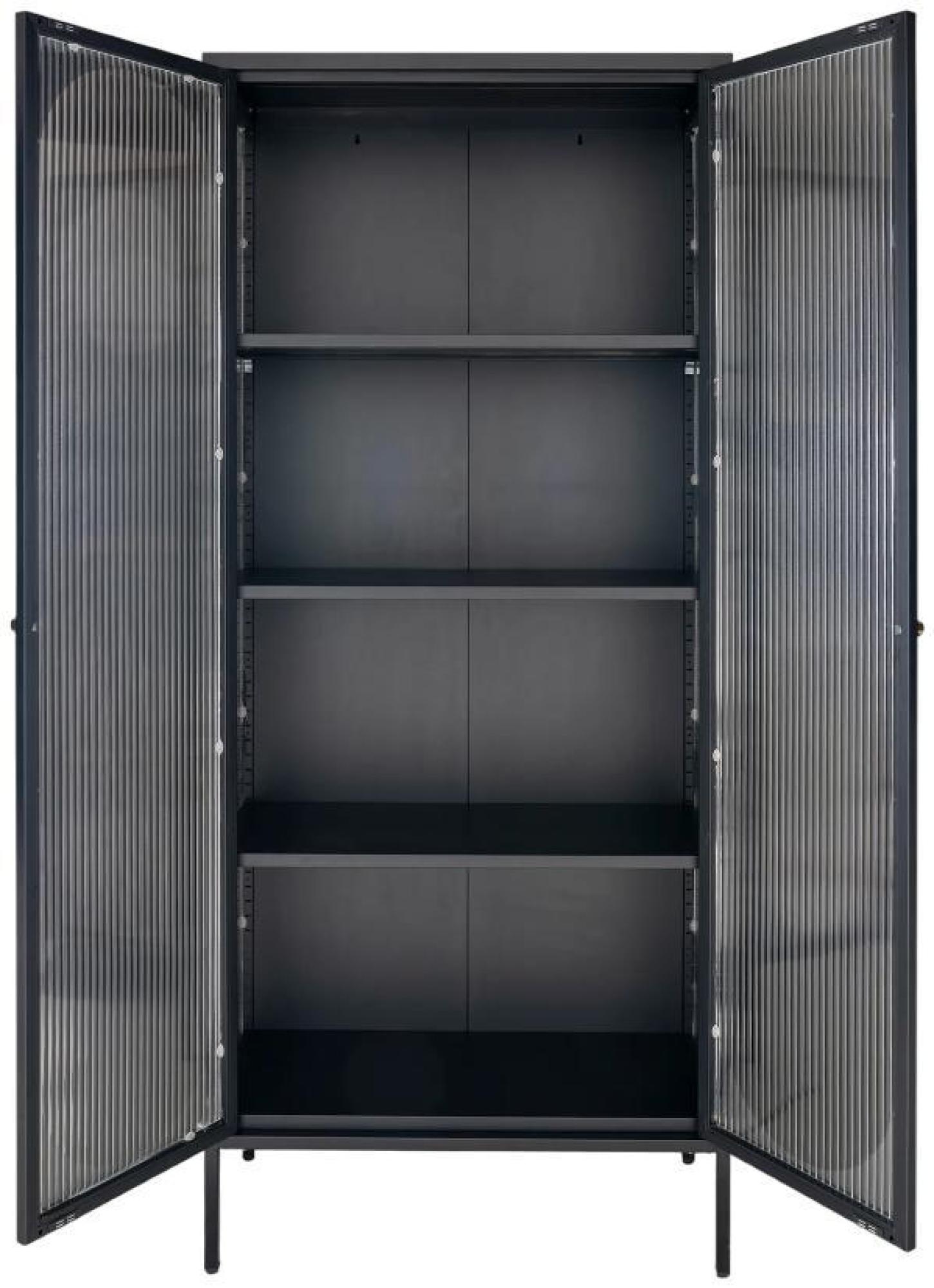 Product photograph of Adelaide Black Metal 2 Door Display Cabinet from Choice Furniture Superstore.