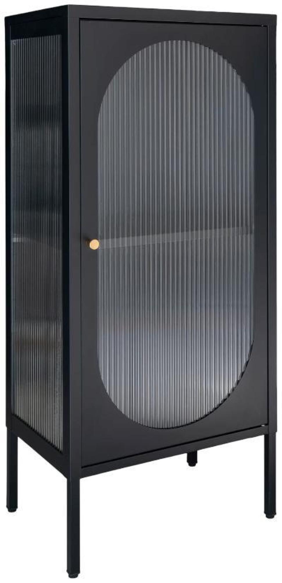 Product photograph of Adelaide Black Metal 1 Door Display Cabinet from Choice Furniture Superstore.