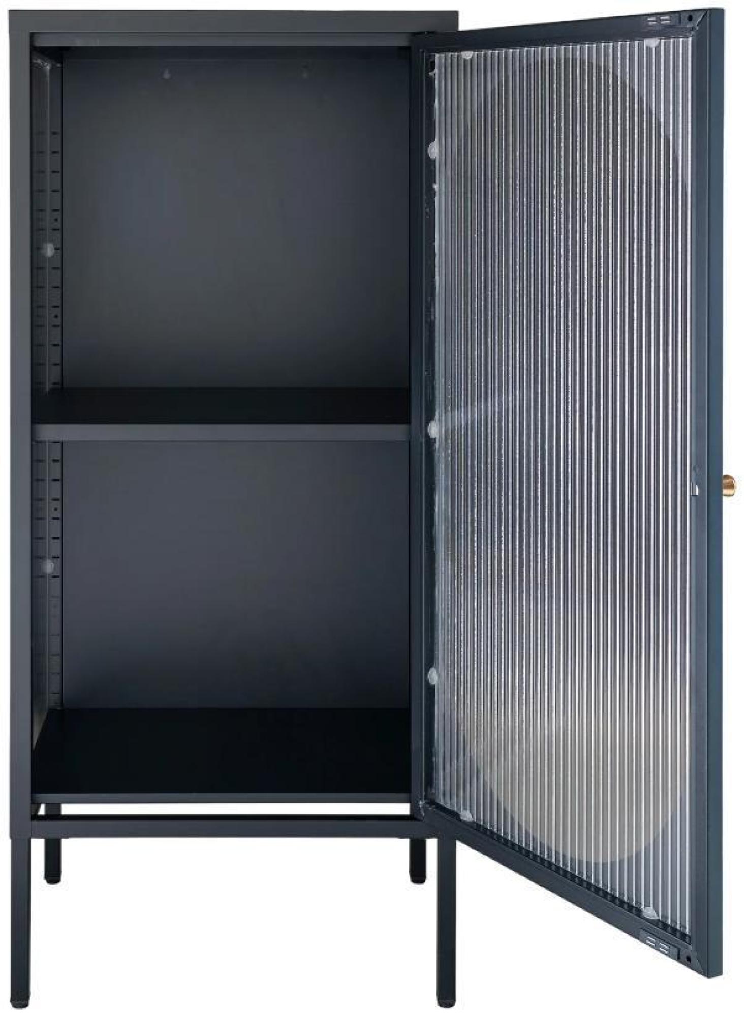 Product photograph of Adelaide Black Metal 1 Door Display Cabinet from Choice Furniture Superstore.