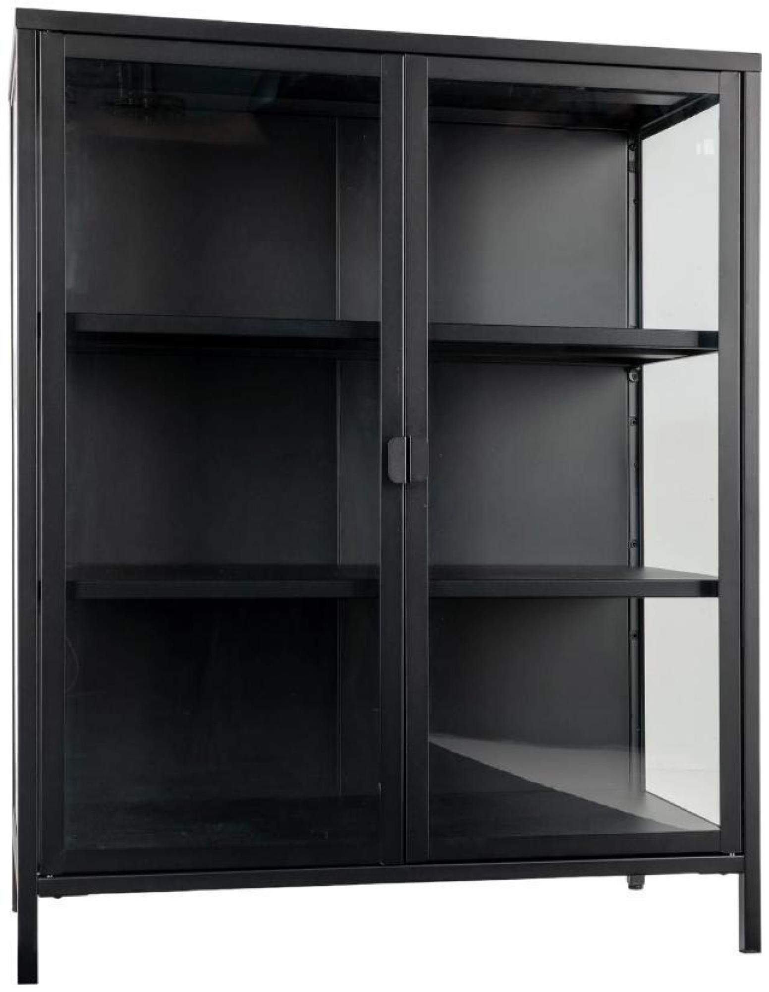 Product photograph of Nondalton Black Metal Display Cabinet from Choice Furniture Superstore.