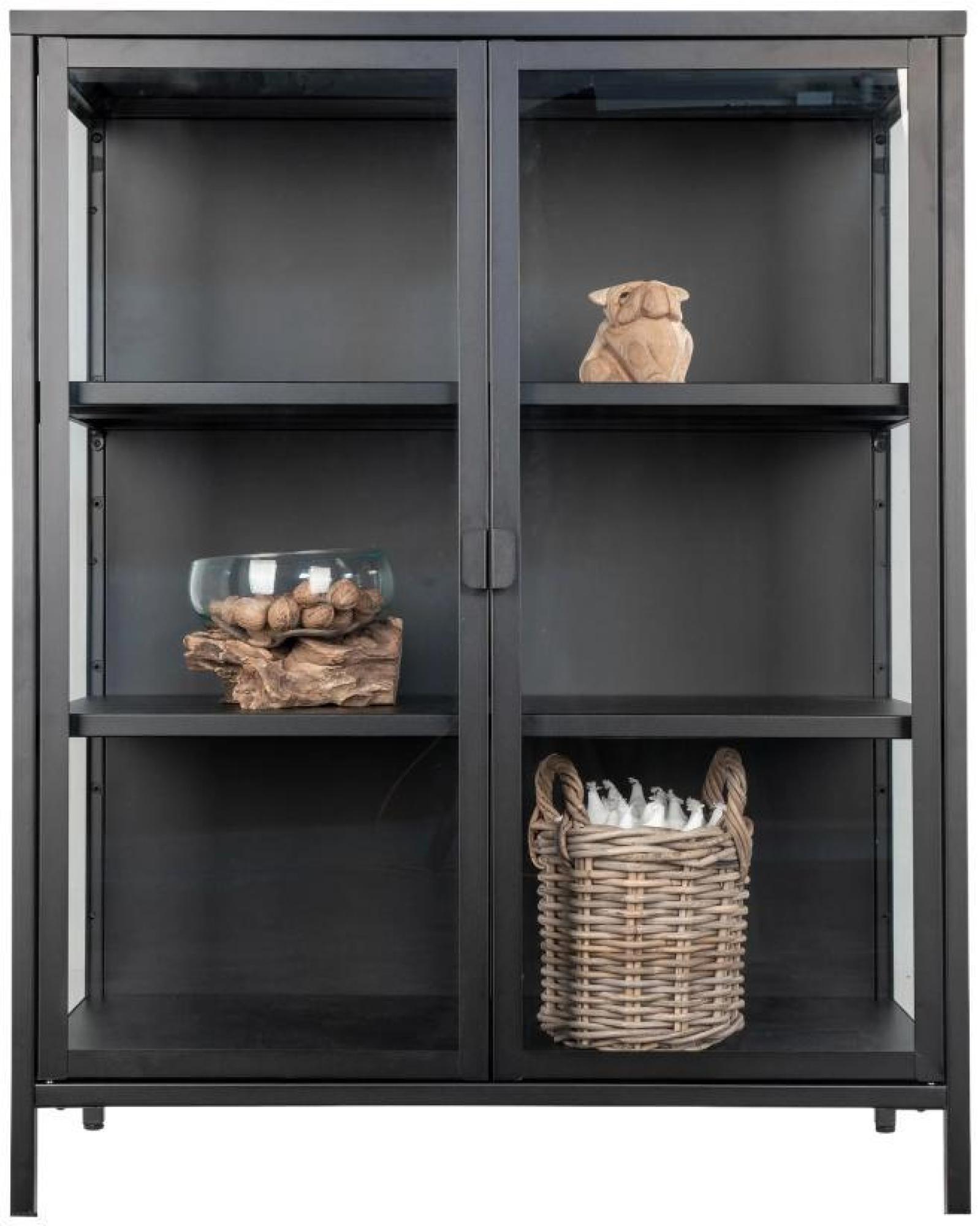 Product photograph of Nondalton Black Metal Display Cabinet from Choice Furniture Superstore.