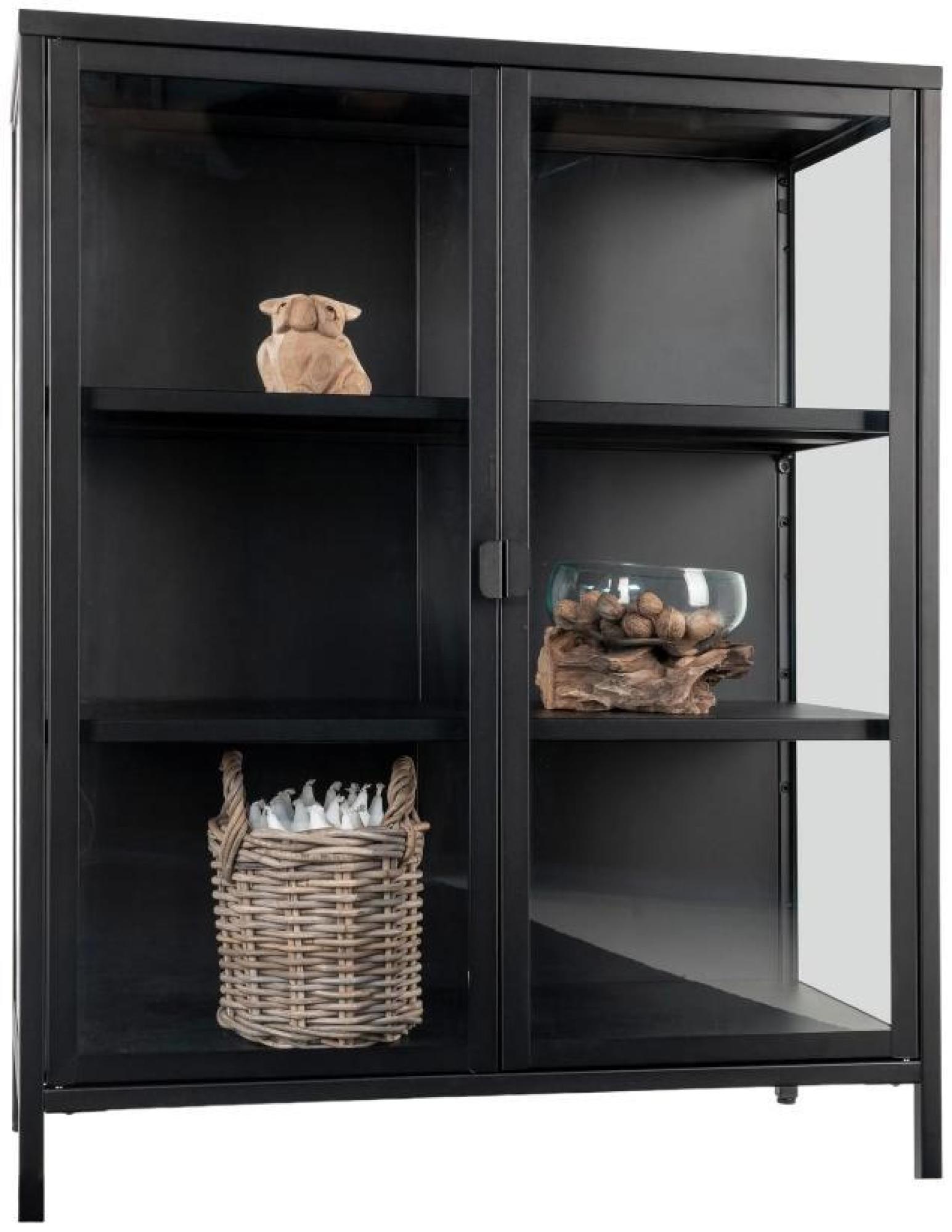 Product photograph of Nondalton Black Metal Display Cabinet from Choice Furniture Superstore.