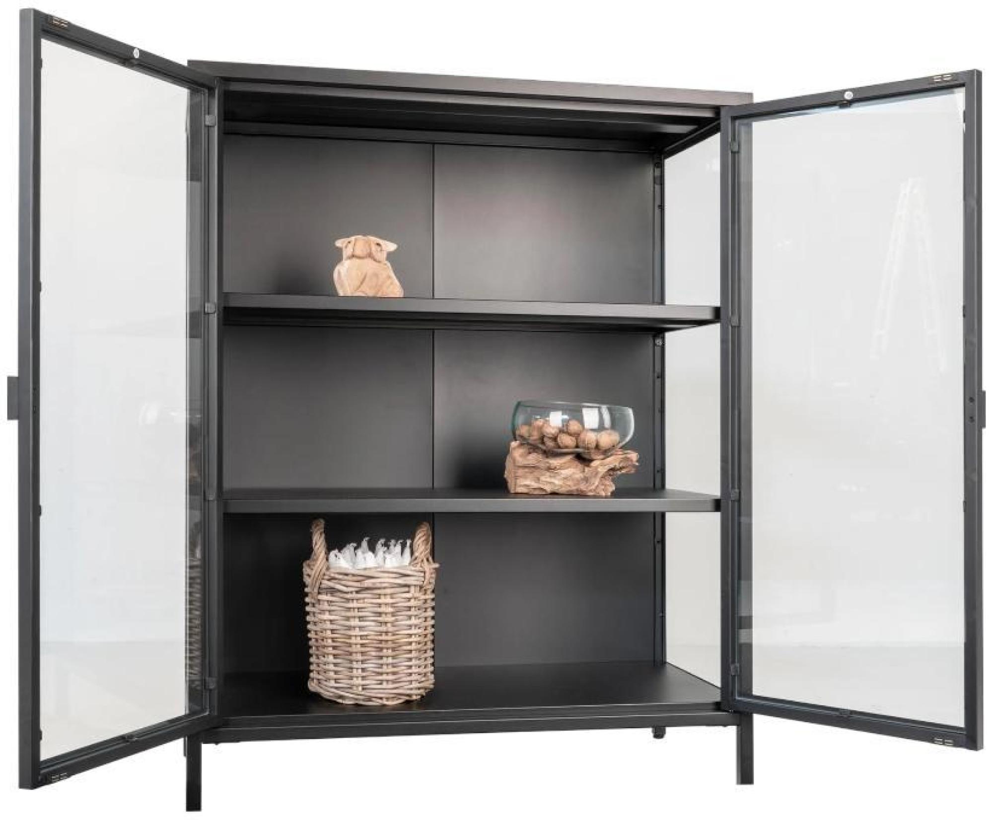 Product photograph of Nondalton Black Metal Display Cabinet from Choice Furniture Superstore.