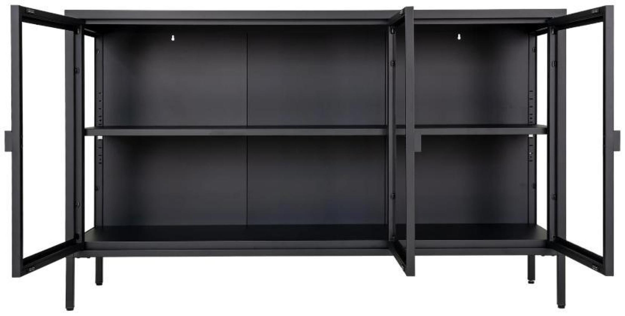 Product photograph of Brisbane Black Metal 3 Door Sideboard from Choice Furniture Superstore.