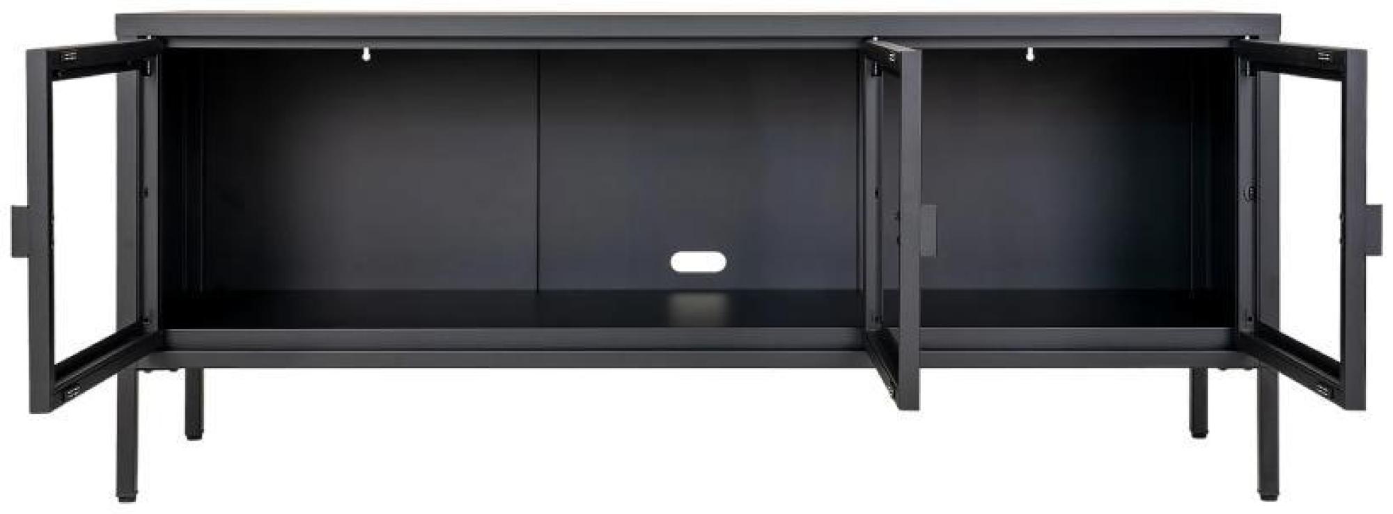 Product photograph of Nondalton Black Metal Tv Bench from Choice Furniture Superstore.