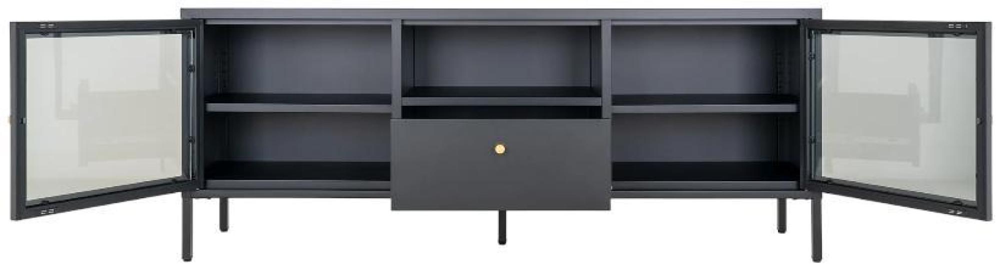 Product photograph of Yukon Black Metal Tv Bench from Choice Furniture Superstore.