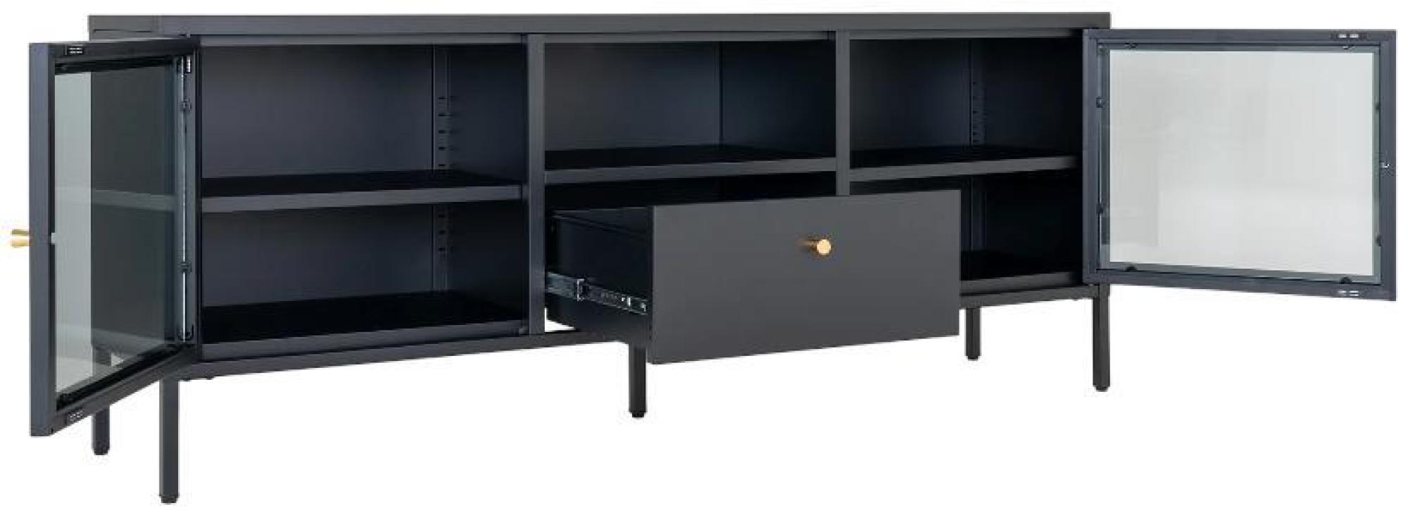 Product photograph of Yukon Black Metal Tv Bench from Choice Furniture Superstore.