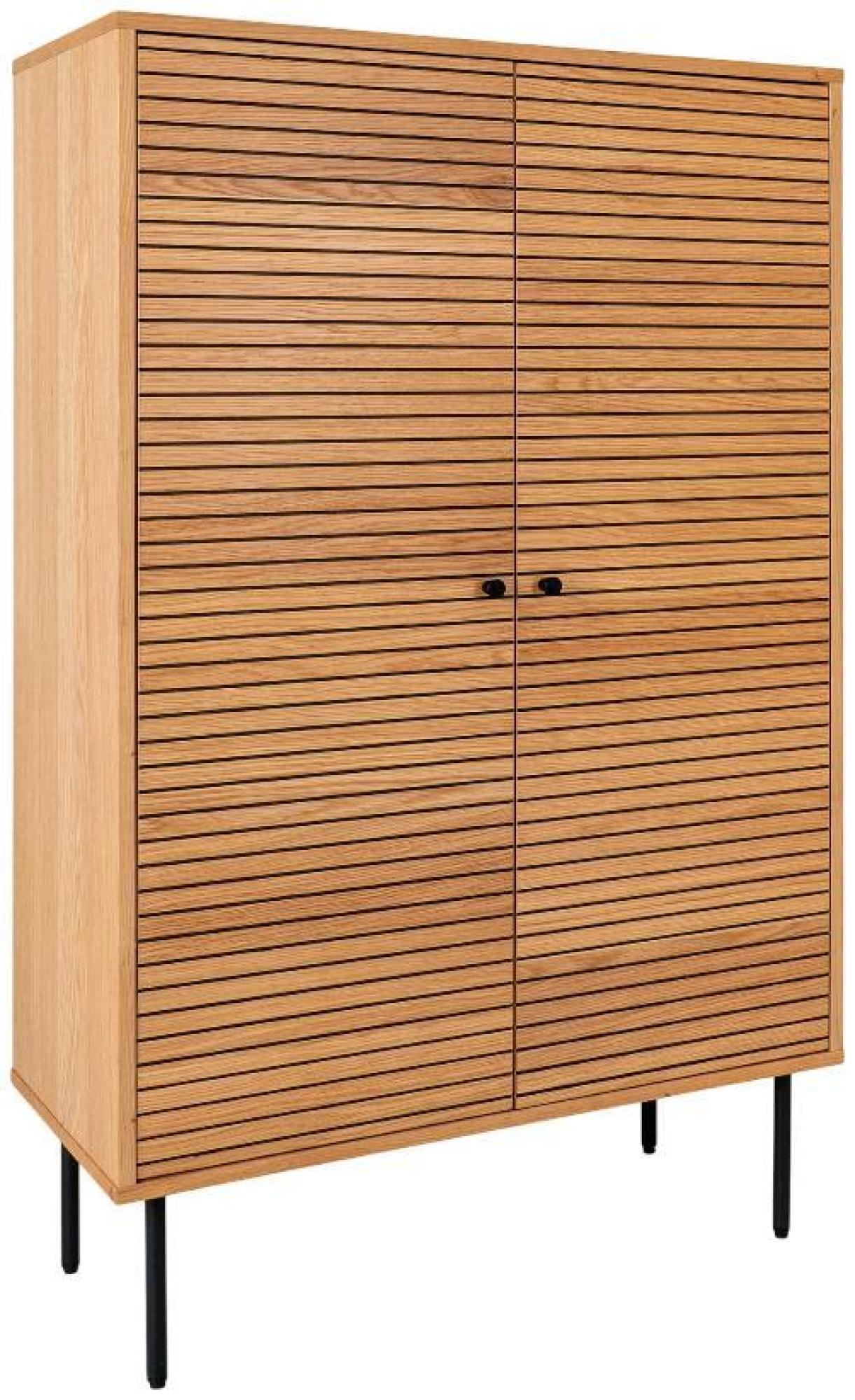Product photograph of Toccoa Oak Veneer Fluted 2 Door Highboard from Choice Furniture Superstore.