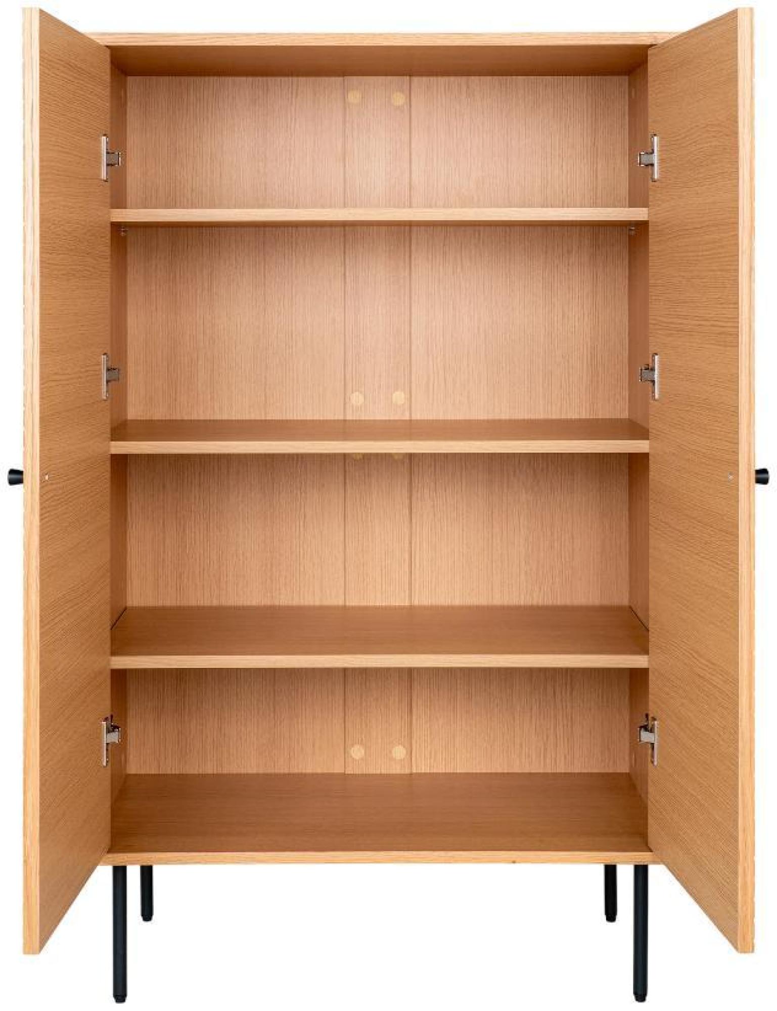Product photograph of Toccoa Oak Veneer Fluted 2 Door Highboard from Choice Furniture Superstore.