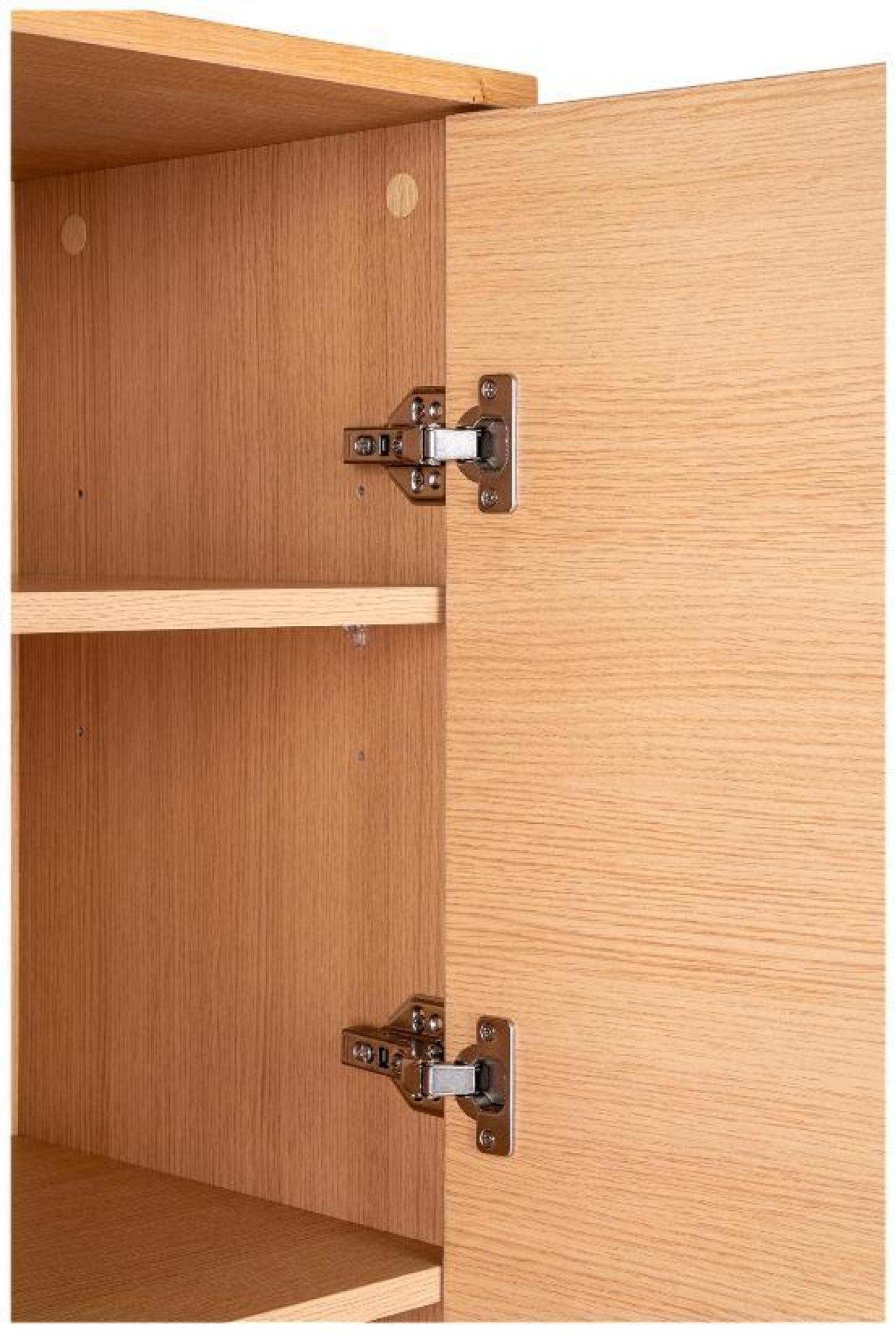 Product photograph of Toccoa Oak Veneer Fluted 2 Door Highboard from Choice Furniture Superstore.