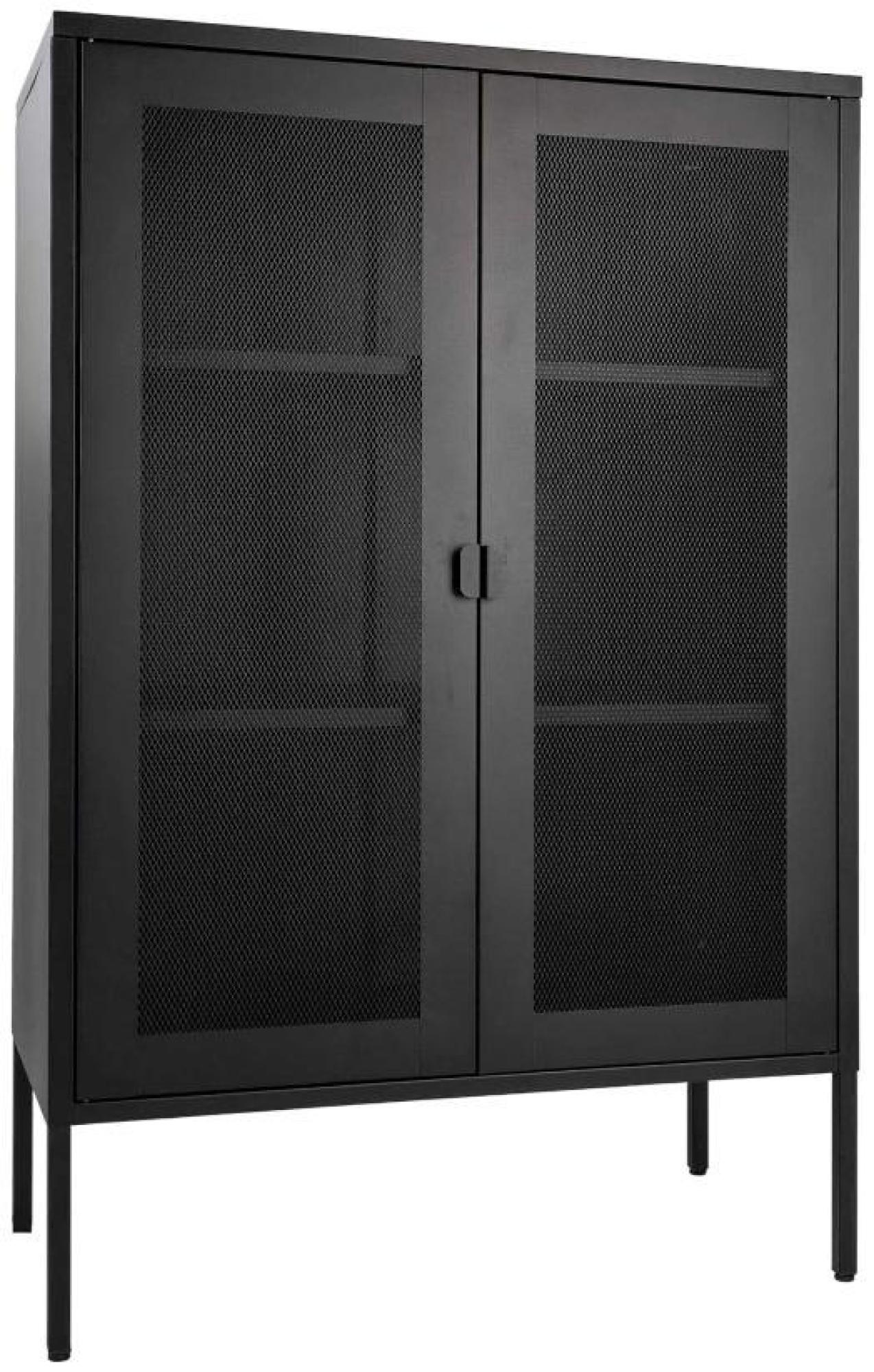 Product photograph of Melbourne Black Steel 2 Door Display Cabinet from Choice Furniture Superstore.