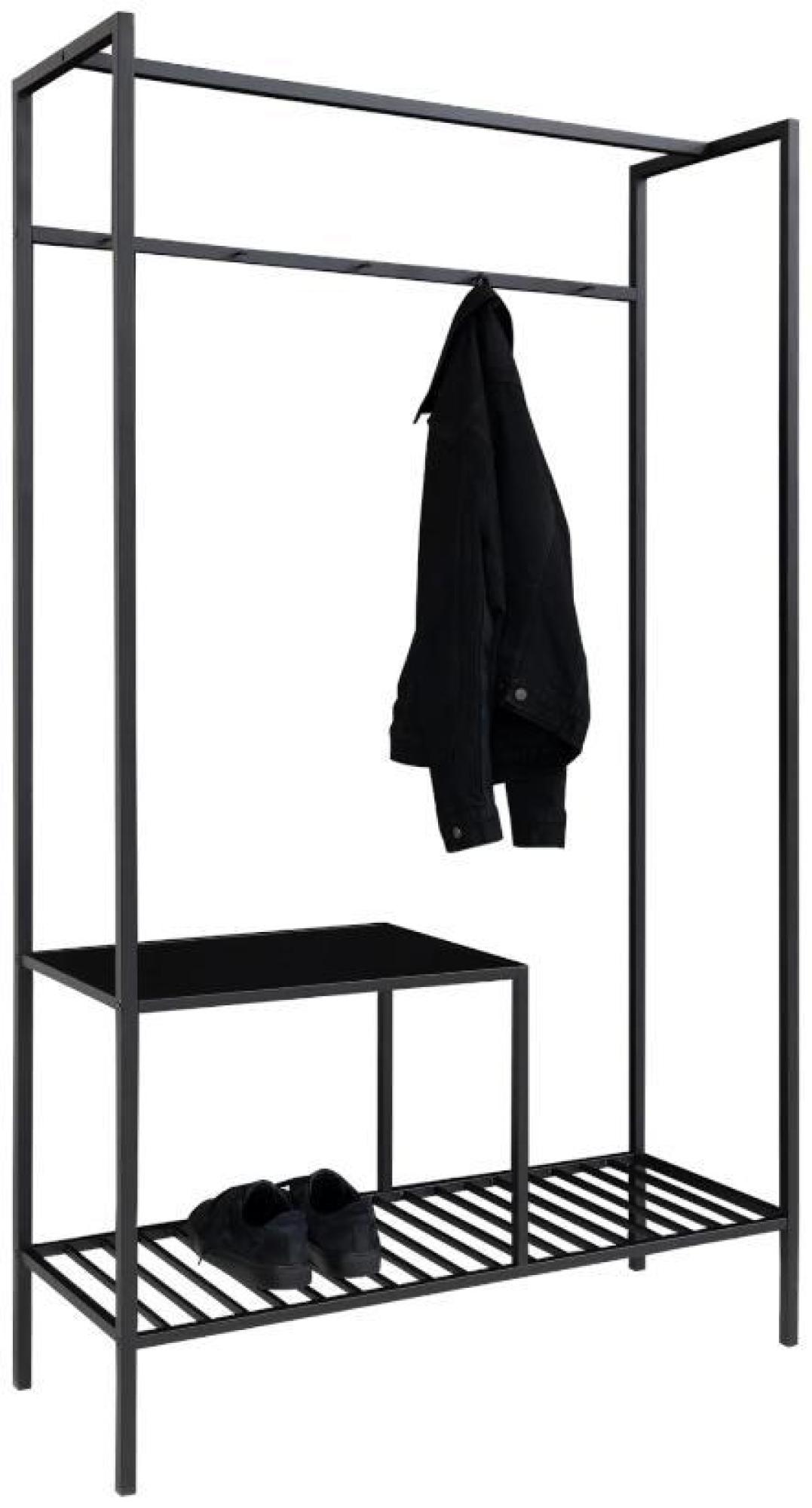 Product photograph of Tira Black Steel Open Wardrobe from Choice Furniture Superstore.