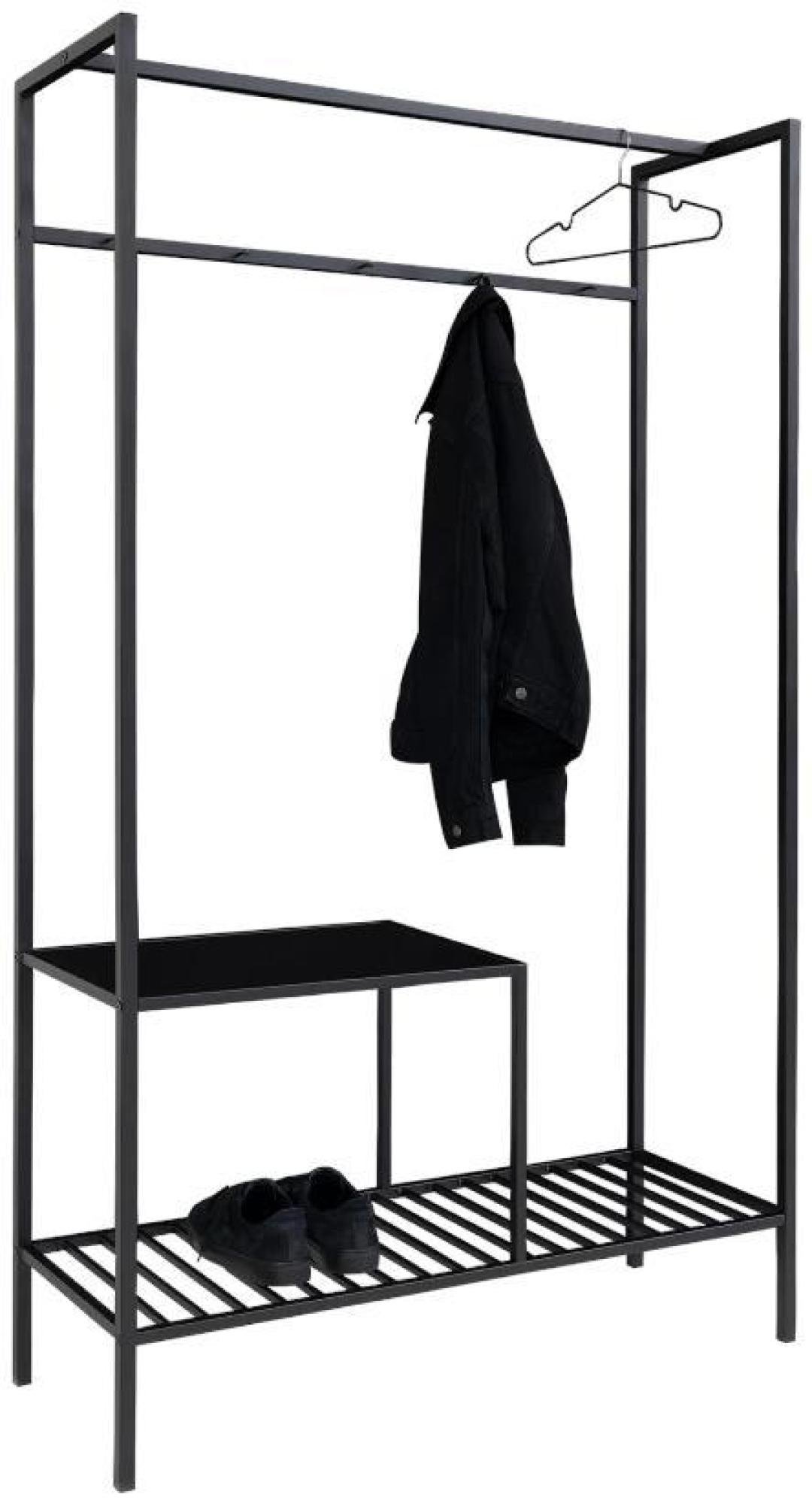 Product photograph of Tira Black Steel Open Wardrobe from Choice Furniture Superstore.