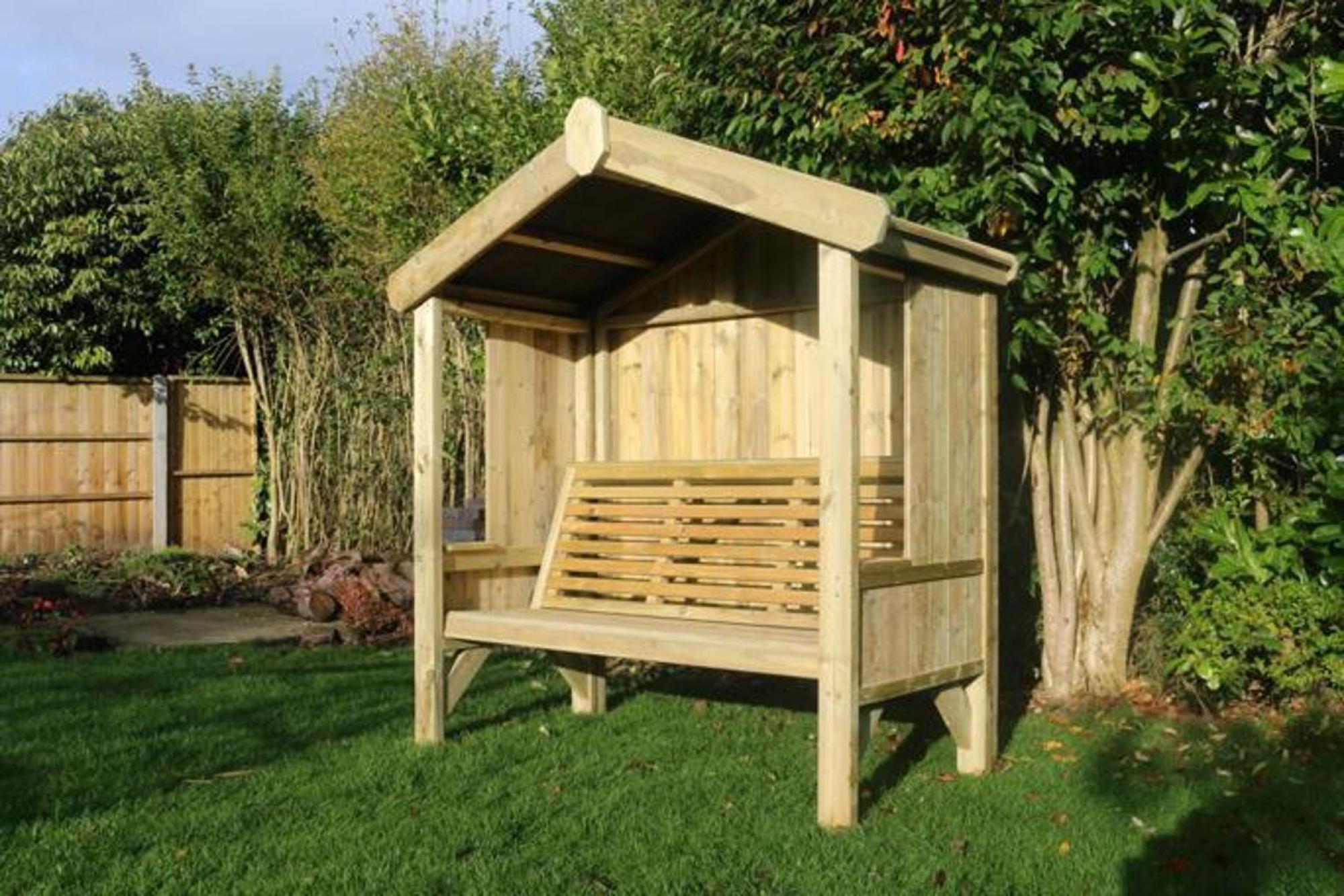 Product photograph of Churnet Valley Cottage 3 Seater Garden Arbour from Choice Furniture Superstore.