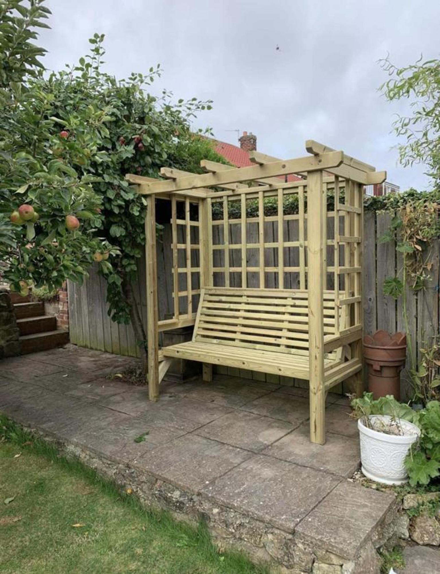 Product photograph of Churnet Valley Beatrice 3 Seater Garden Arbour from Choice Furniture Superstore.