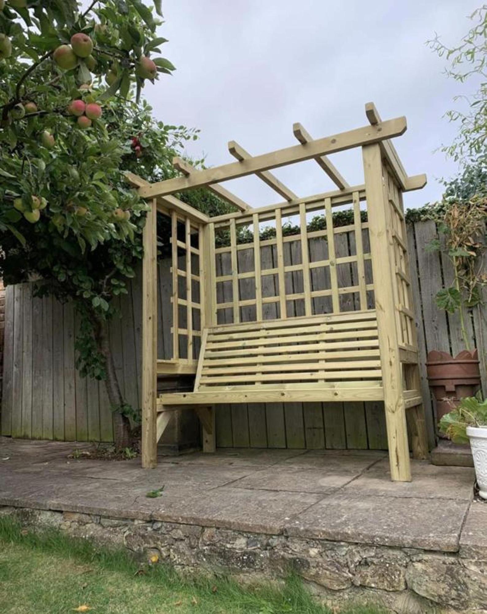 Product photograph of Churnet Valley Beatrice 3 Seater Garden Arbour from Choice Furniture Superstore.