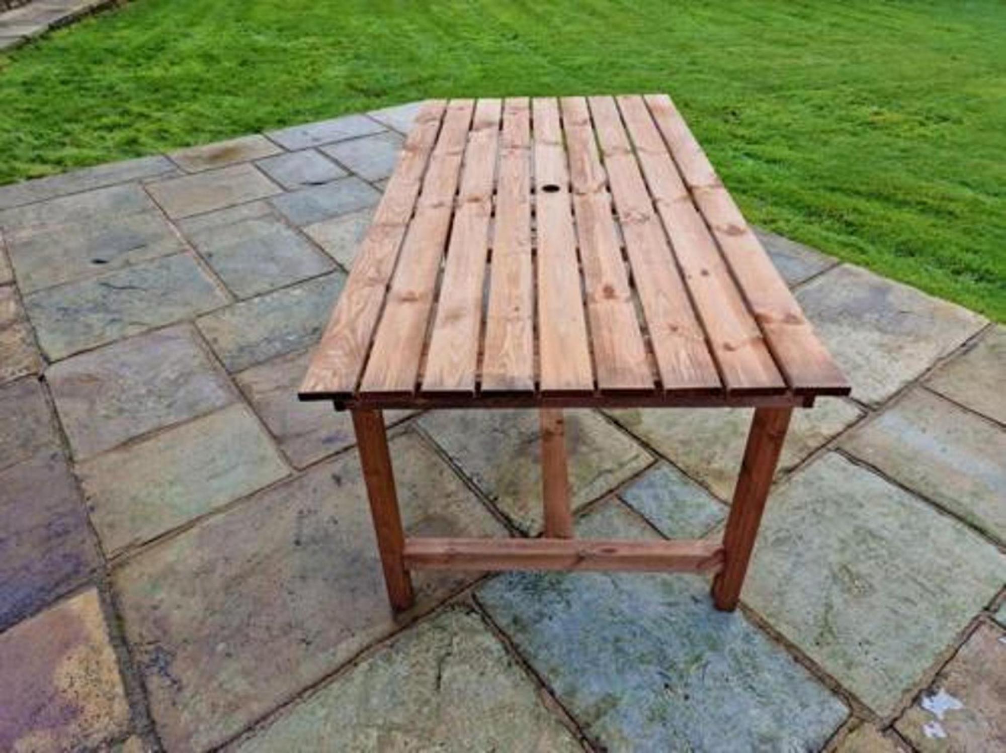 Product photograph of Churnet Valley Outdoor Brown Rectangular Table from Choice Furniture Superstore.