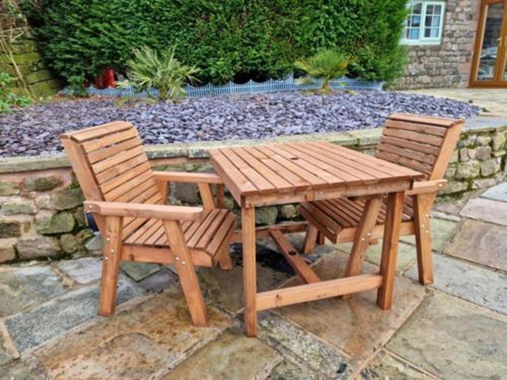 Product photograph of Churnet Valley Brown Outdoor 2 Seater Bistro Set from Choice Furniture Superstore.