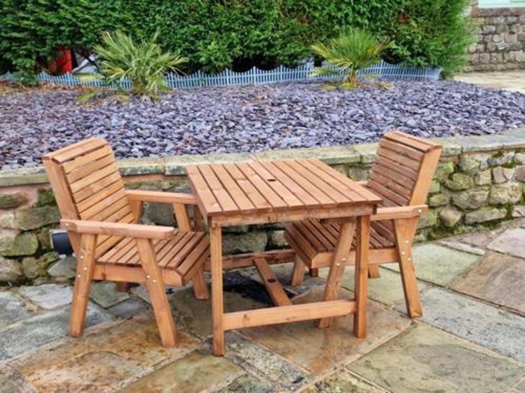 Product photograph of Churnet Valley Brown Outdoor 2 Seater Bistro Set from Choice Furniture Superstore.