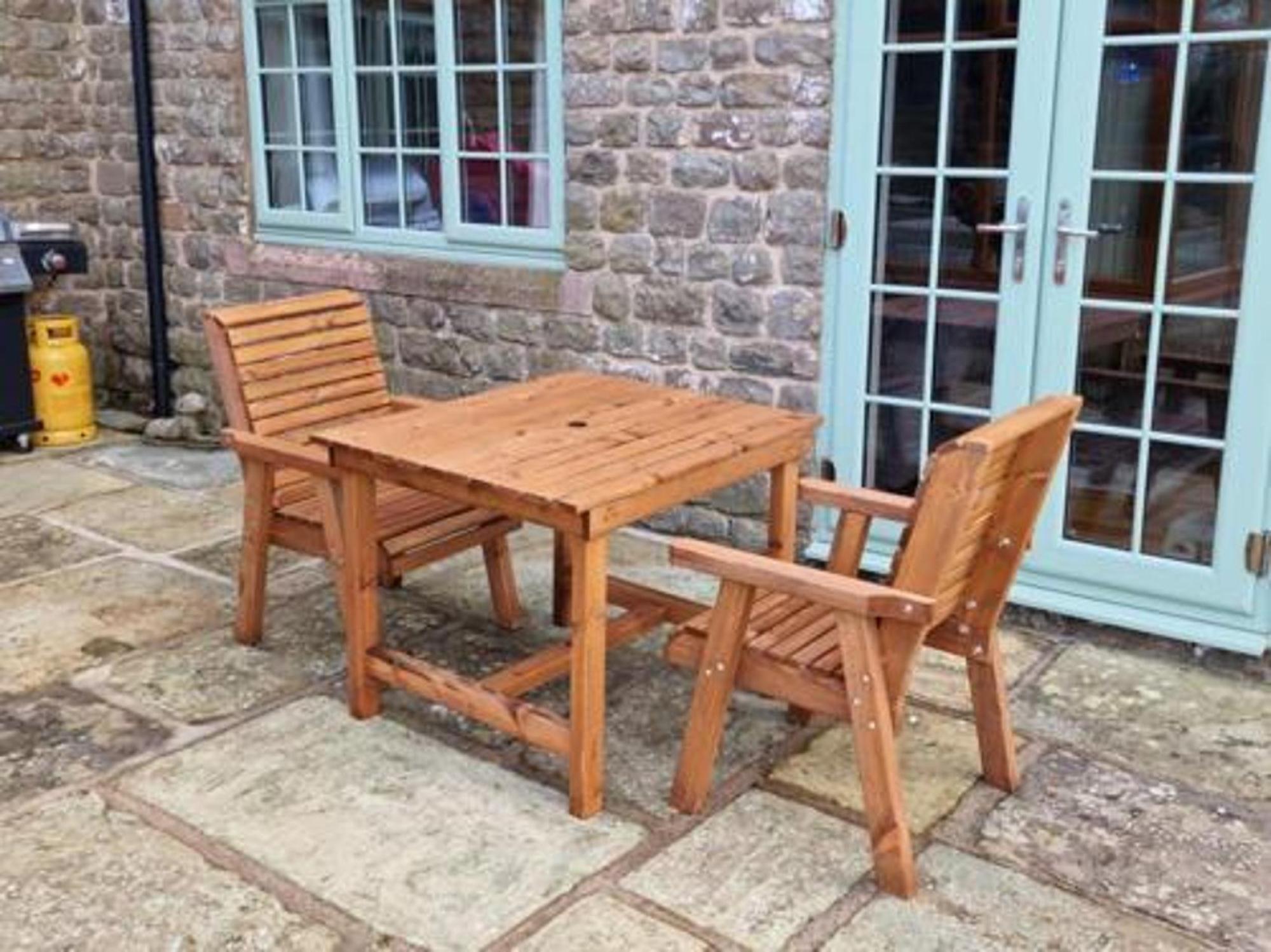 Product photograph of Churnet Valley Brown Outdoor 2 Seater Bistro Set from Choice Furniture Superstore.