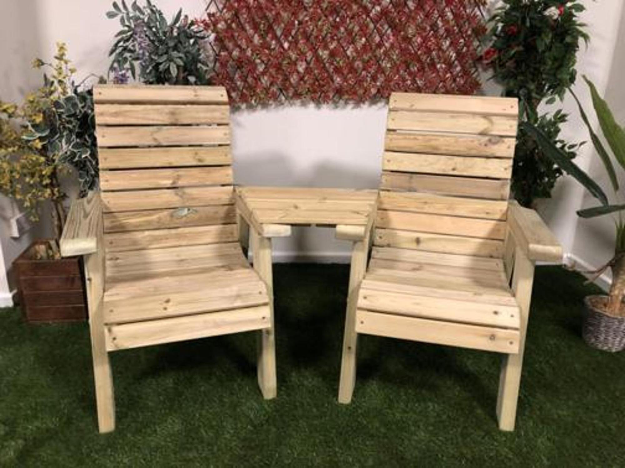 Product photograph of Churnet Valley Clover Love Seats Angled from Choice Furniture Superstore.