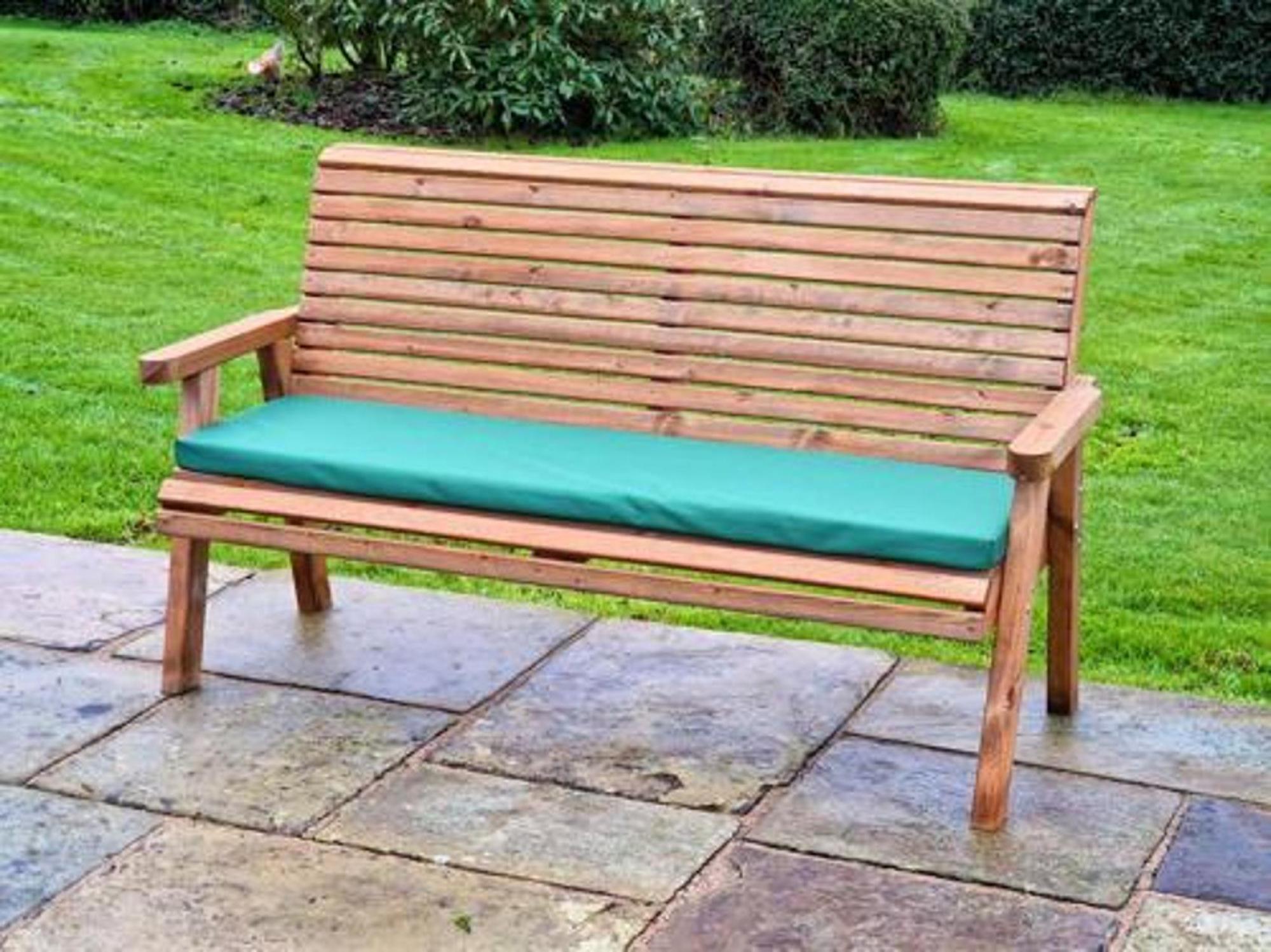 Product photograph of Churnet Valley Brown Outdoor 3 Seater Bench from Choice Furniture Superstore.