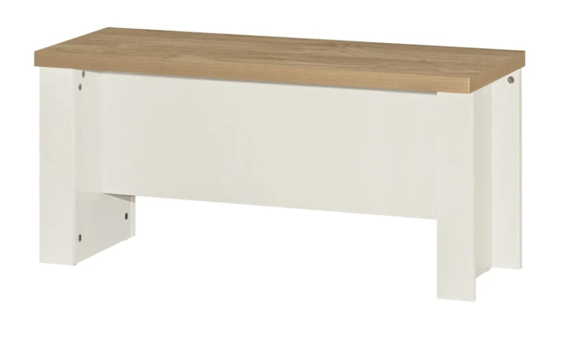 Product photograph of Birlea Highgate Oak Cream Dining Table Set With 2 Bench from Choice Furniture Superstore.